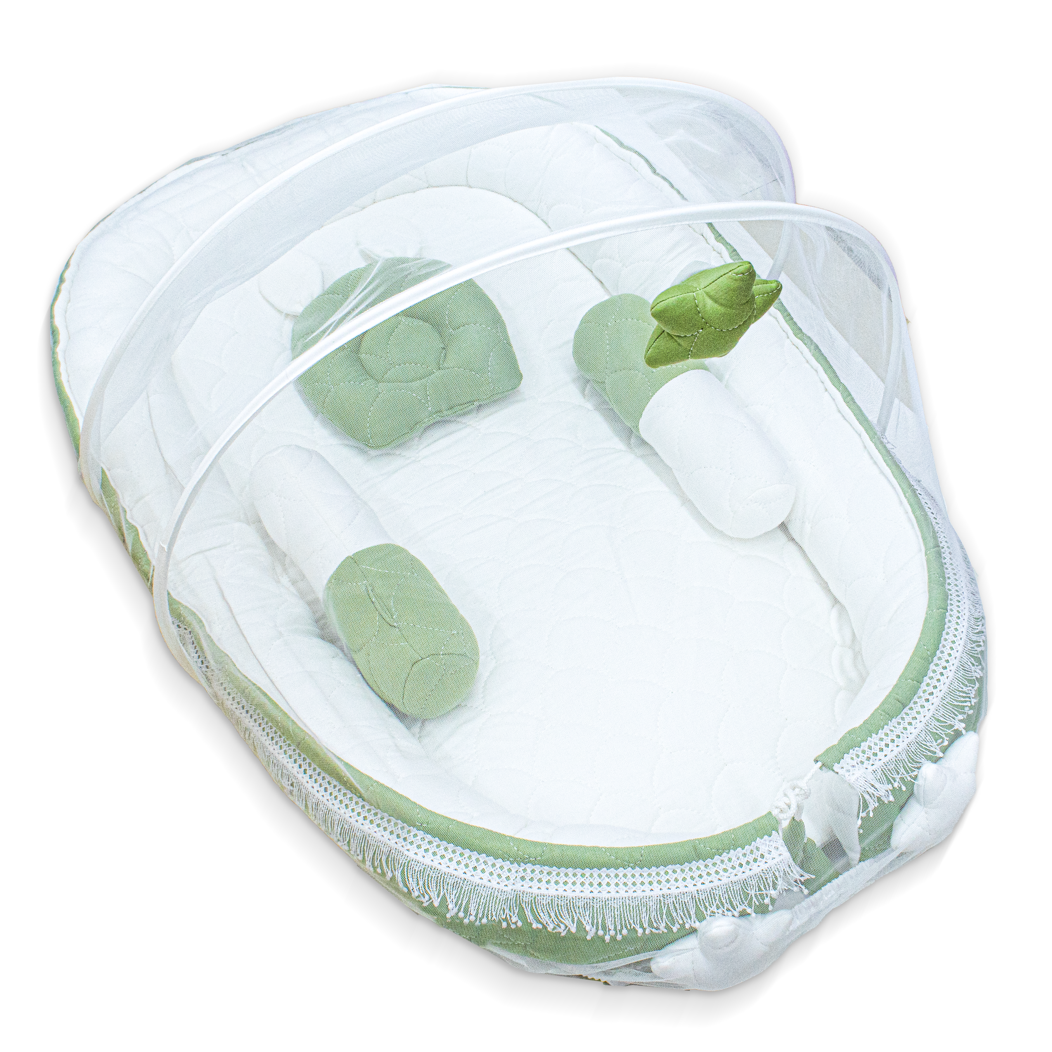 Premium Oval Baby Nest Bed – Soft Cotton Newborn Lounger for Comfortable Naps | Breathable & Cozy