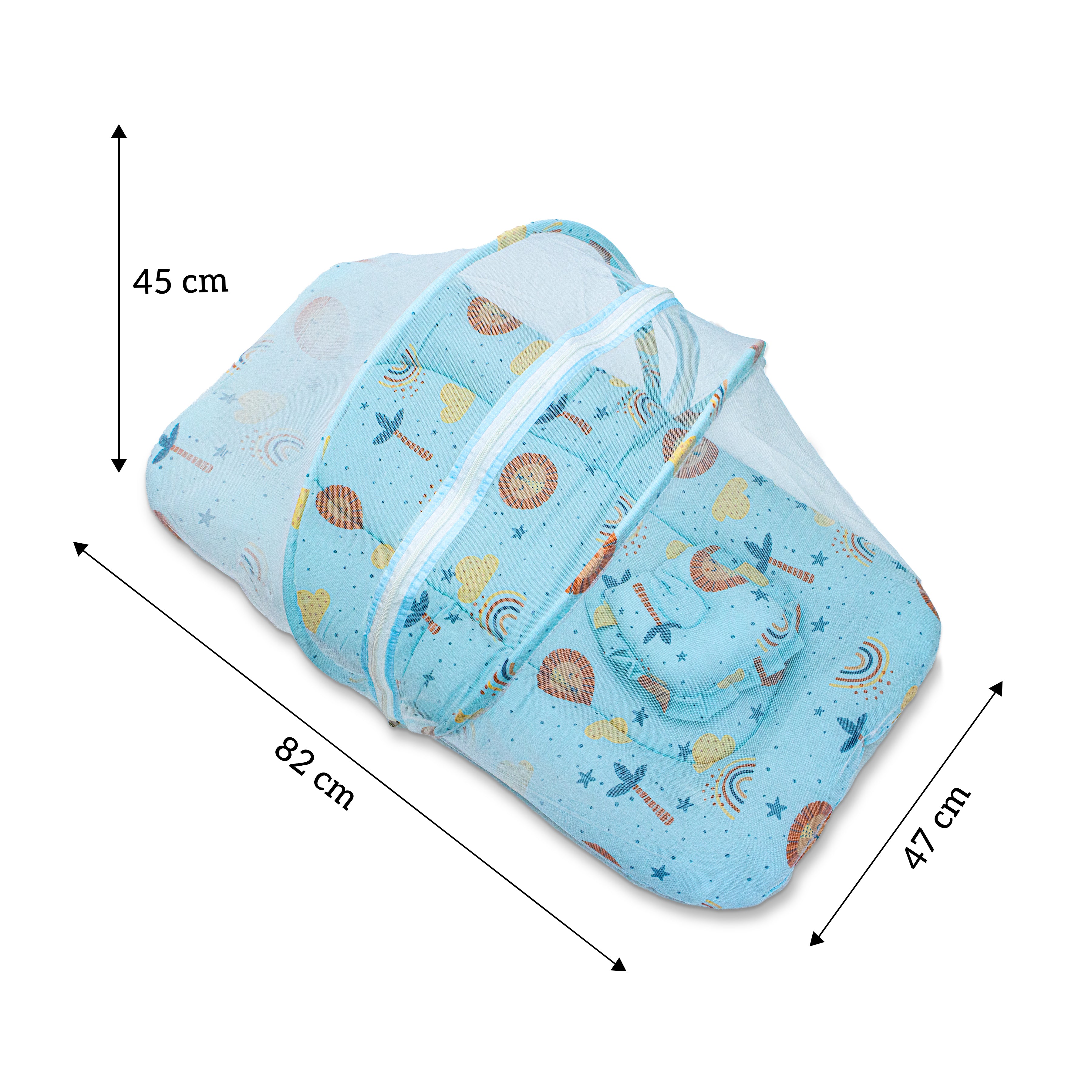 Premium Baby Bedding Set with Mosquito Net | 100% Insect Protection, Zip Closure & Baby Pillow