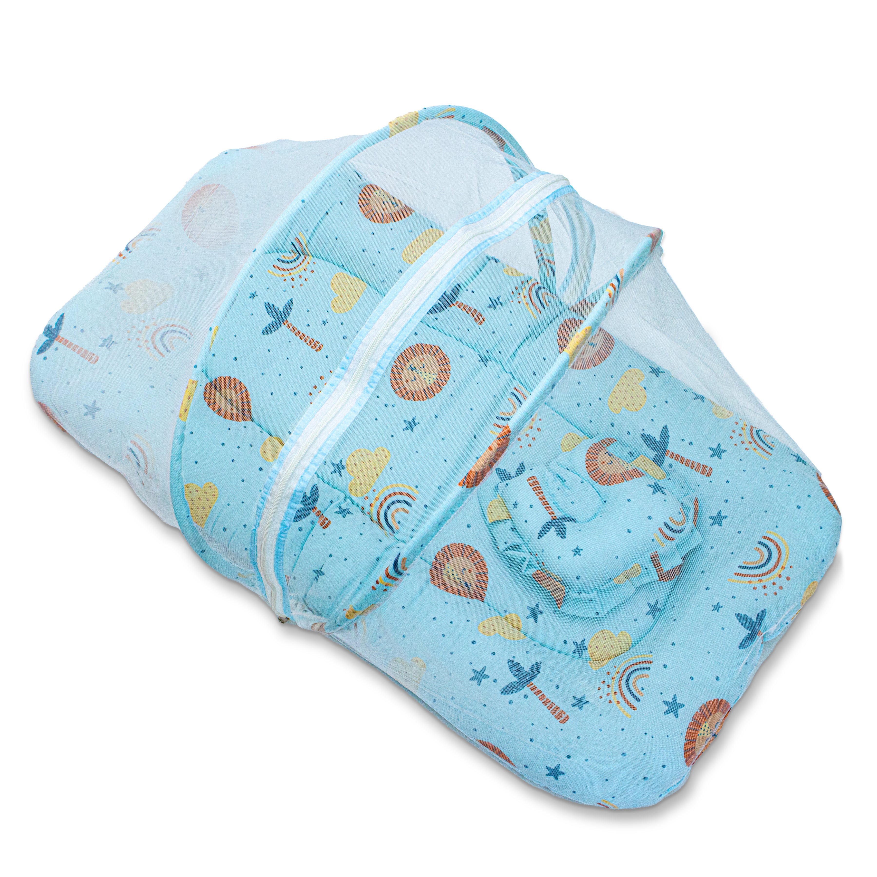 Premium Baby Bedding Set with Mosquito Net | 100% Insect Protection, Zip Closure & Baby Pillow