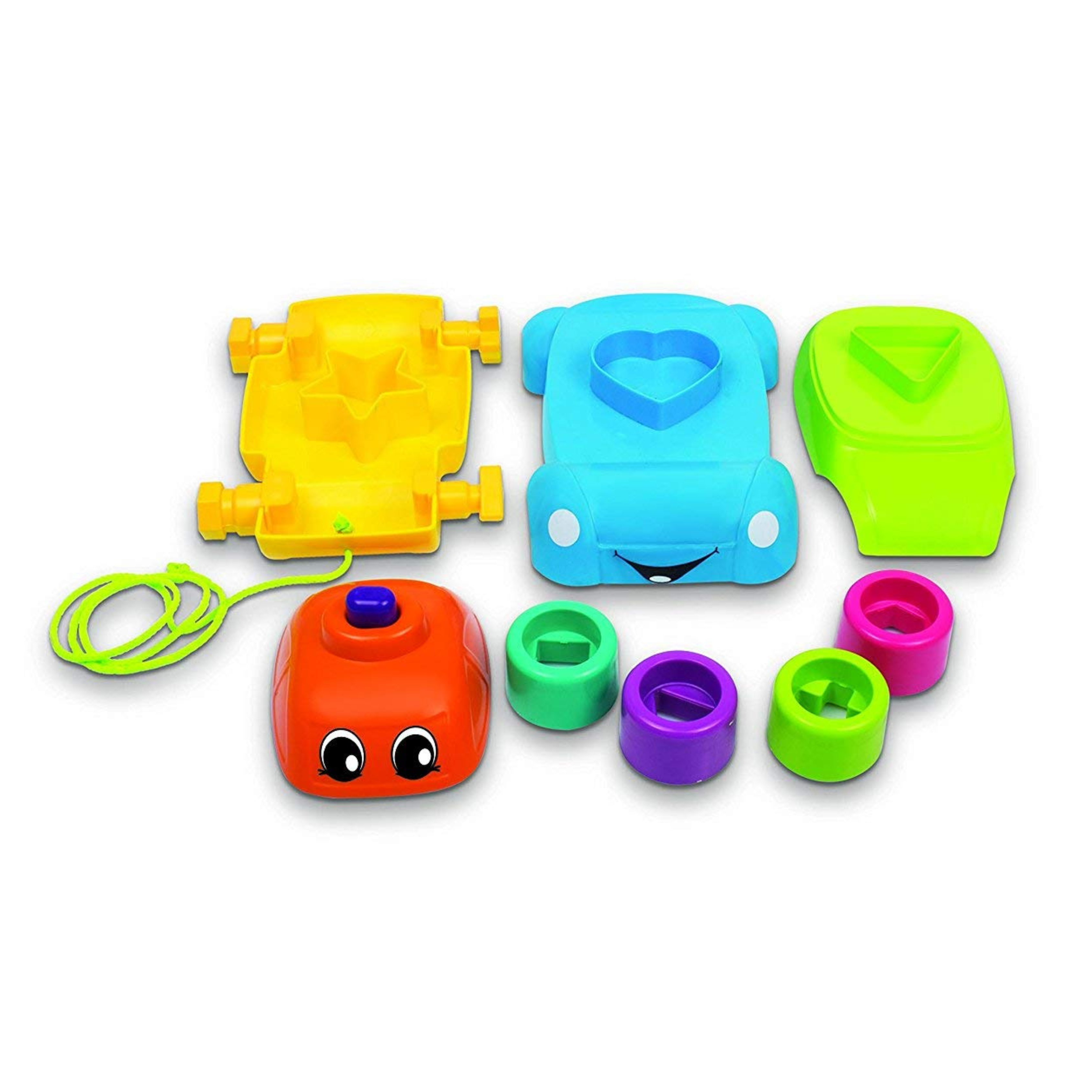 Giggles Stack a Car, Multi Color | 4 in 1 fun Stack-sort push-pull car - 18M+