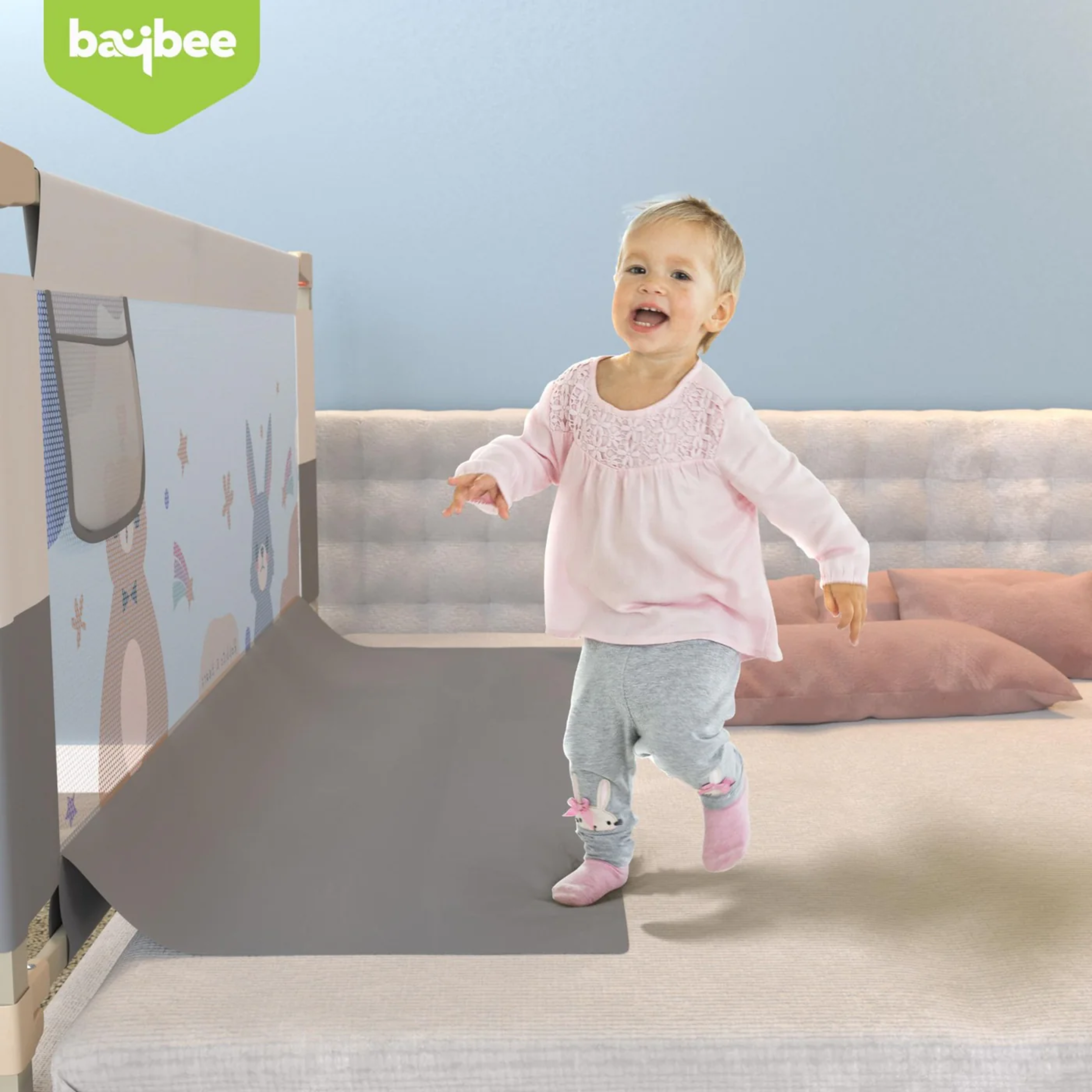 Baby Bed Rail Guard Foldable & Portable Safety Protector (200 x 80 cm) – Toddler Bed Safety Guard with Breathable Mesh, Strong Frame & Easy Installation for Kids (Copy) (Copy)