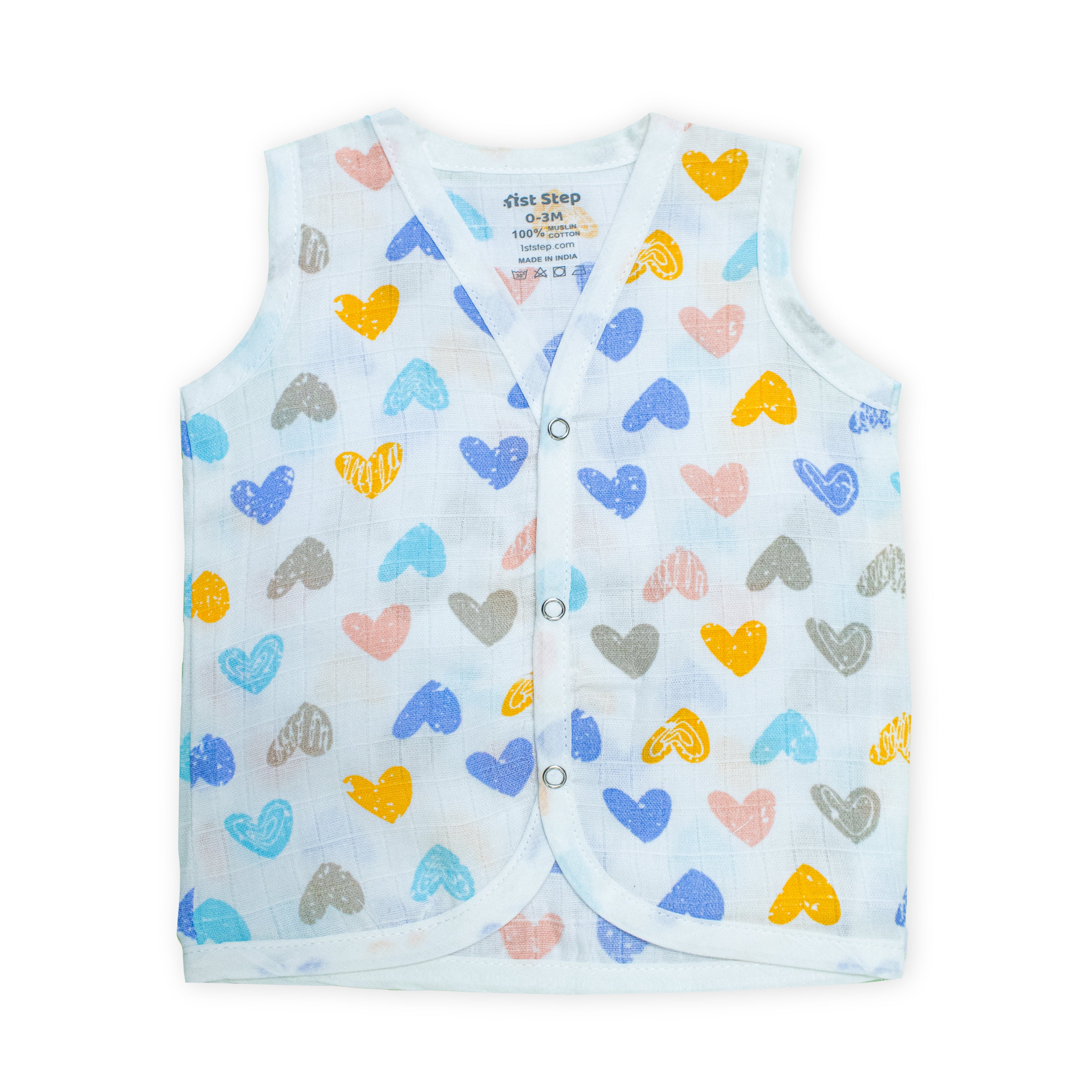 Muslin Button Type Jablas | Muslin Front Button Top For Babies