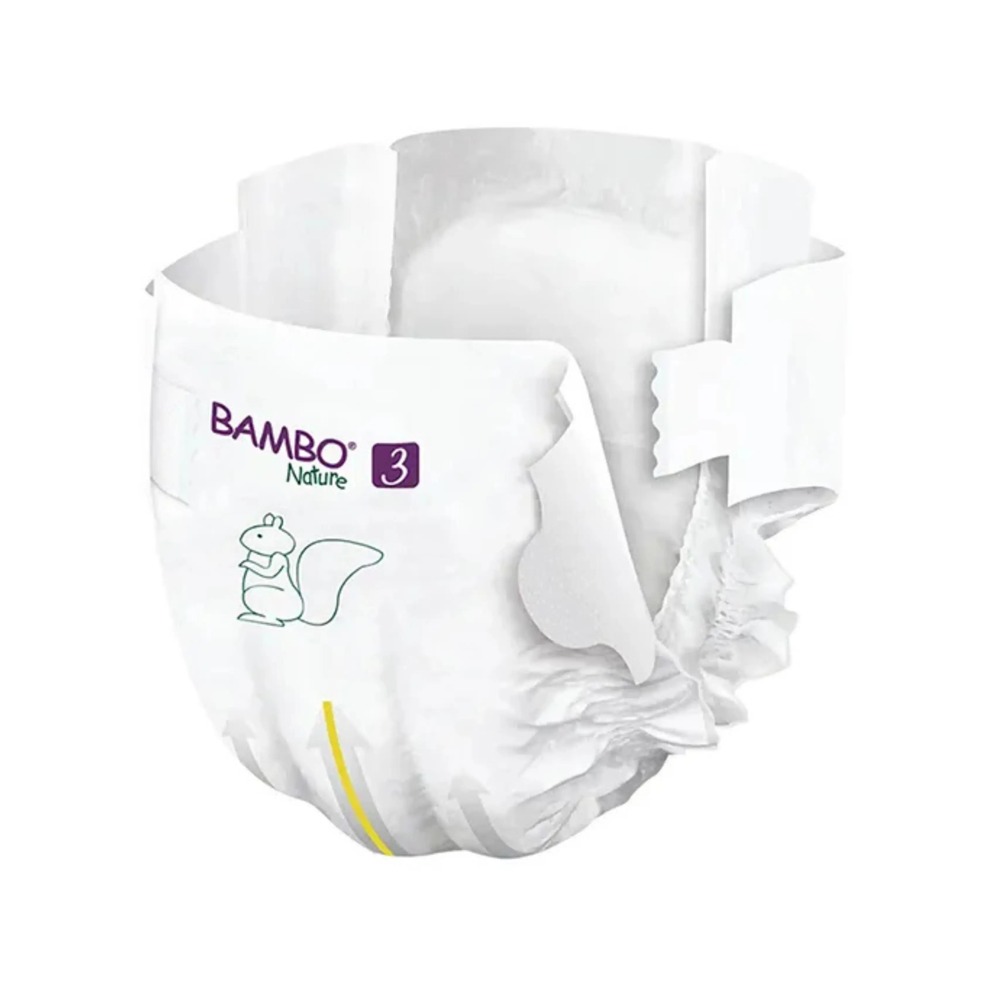 Bambo Nature Diapers Tape (M), 52Pcs  Tall Pack - (pack of 3) Bambo Nature
