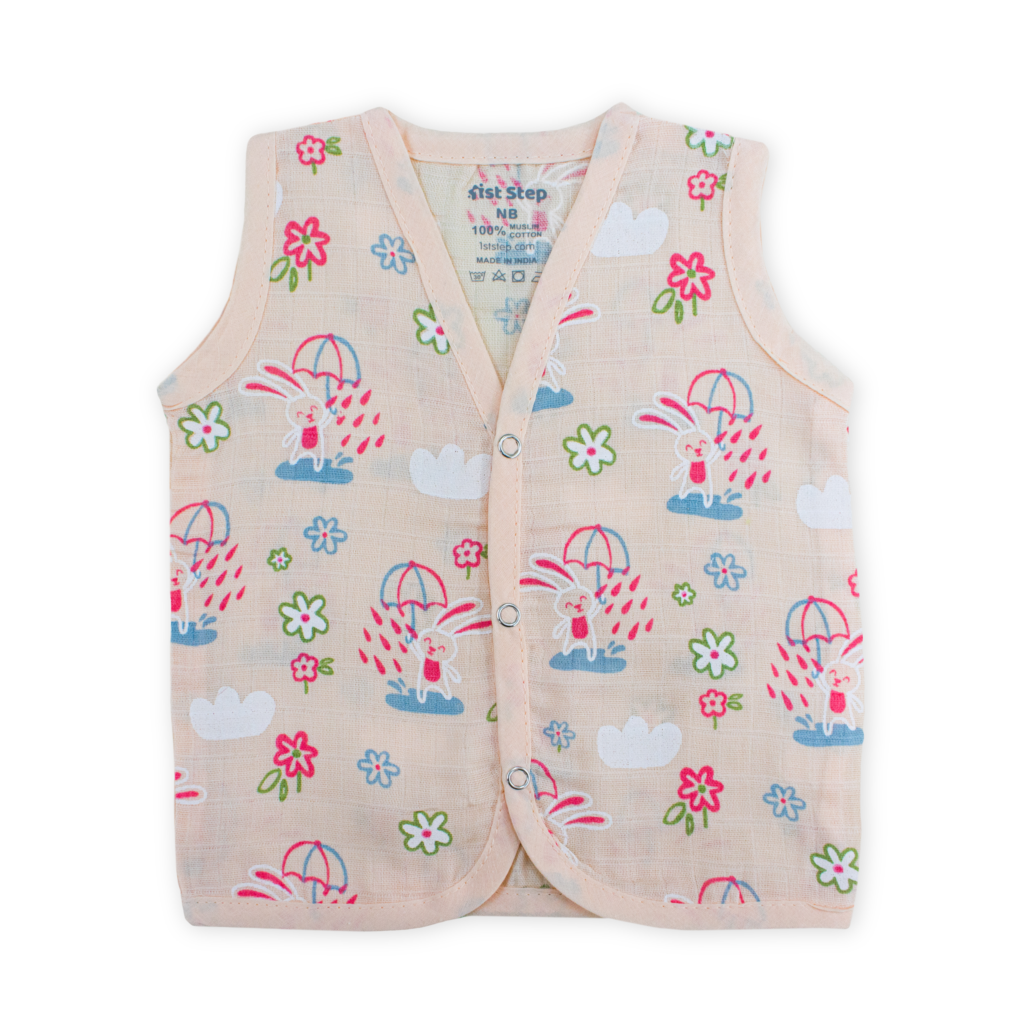 Muslin Button Type Jablas | Muslin Front Button Top For Babies