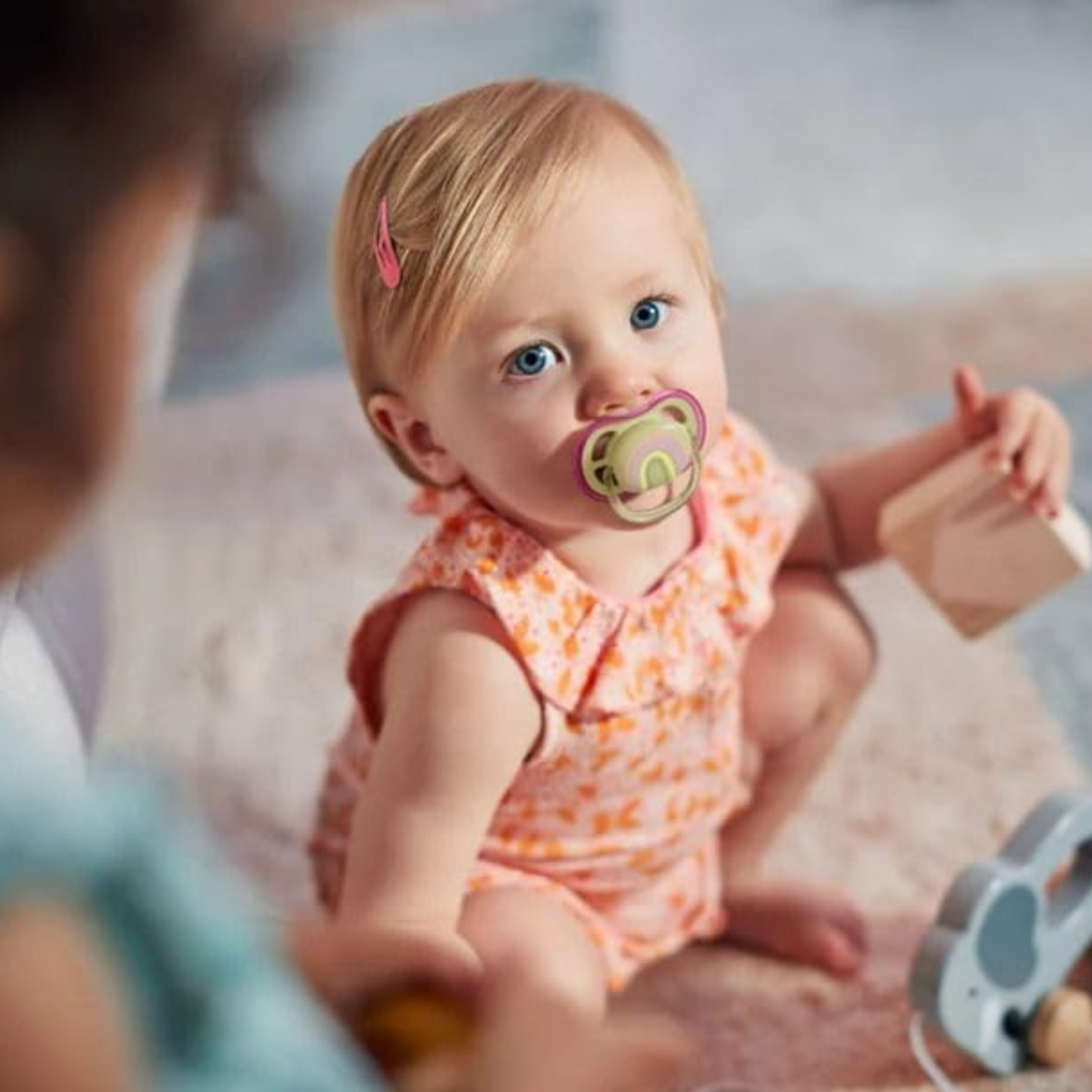 Philips Avent Ultra Air Baby Soother 0-6 Months | Lightweight Breathable Pacifier for Newborn Babies | BPA Free Silicone Nipple (Pack of 2)