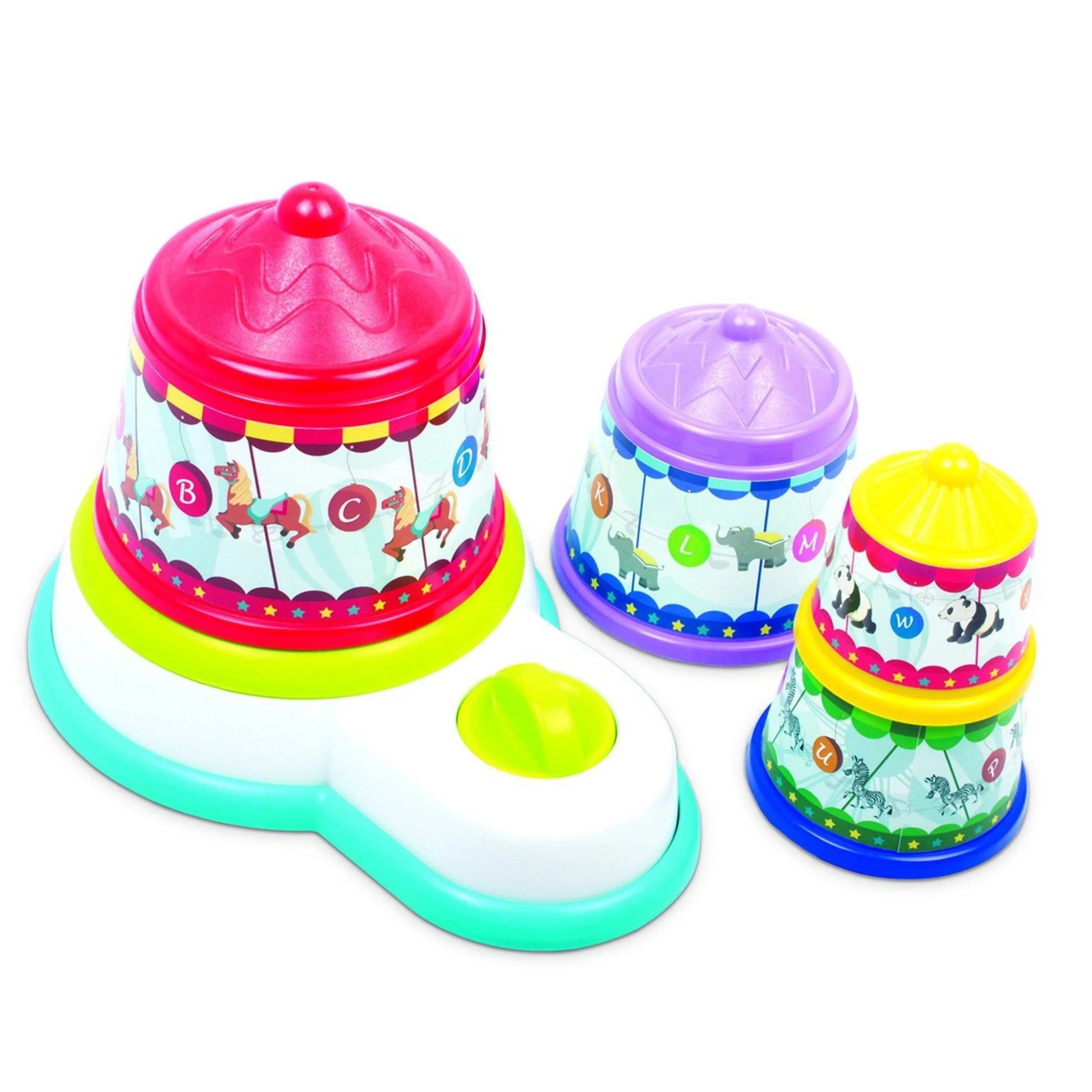 Giggles Funskool - Melody Funfair, Multicolour Musical Stacking Toy, Toy for Kids, Helps to Sort, Stack and Nest, 12 Months & Above, Infant and Preschool Toys Giggles Funskool