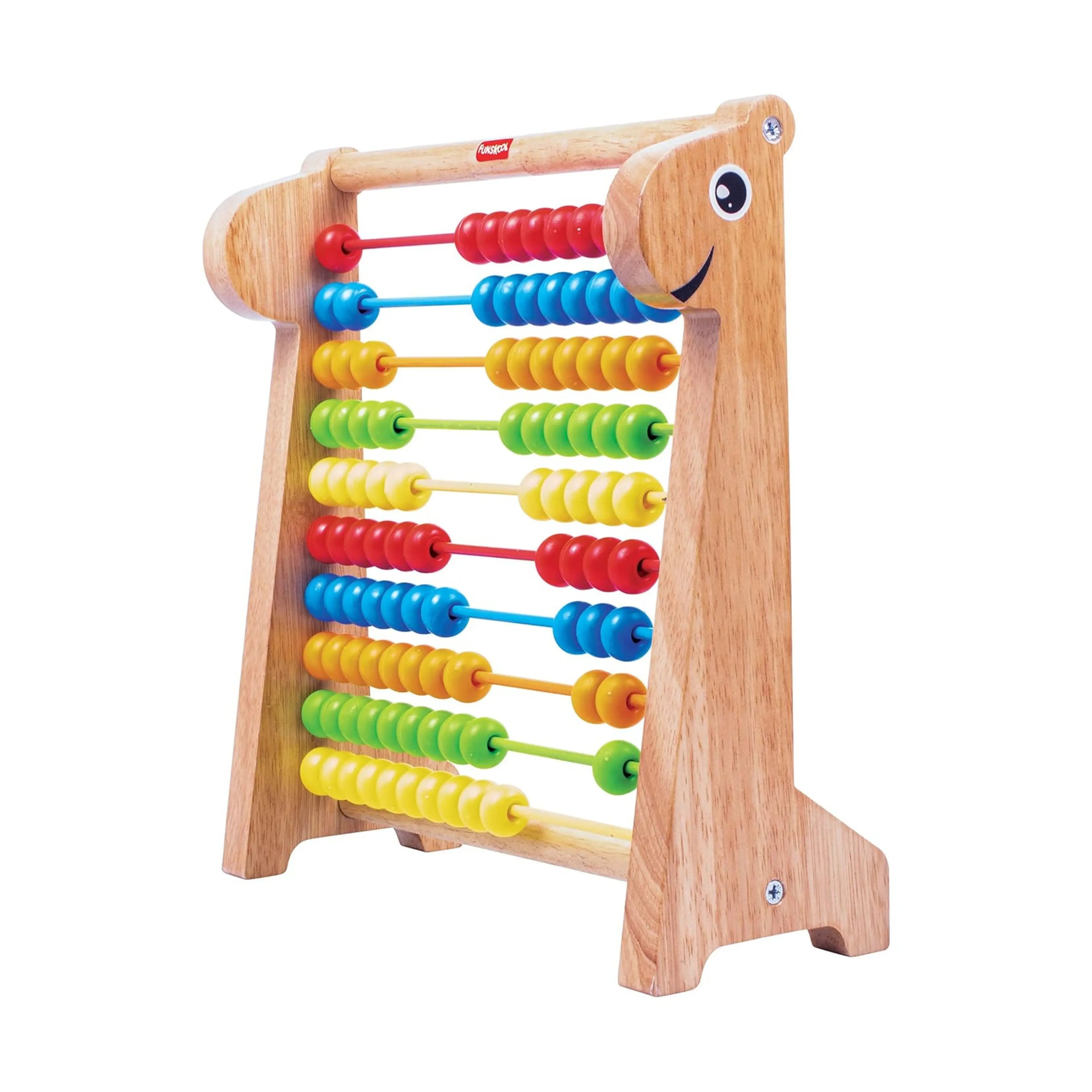 Giggles - Abacus, Multicolour Wooden Educational Toy, Early Math Skills, 3 Years & Above, Preschool Toys, Multicolor Giggles Funskool