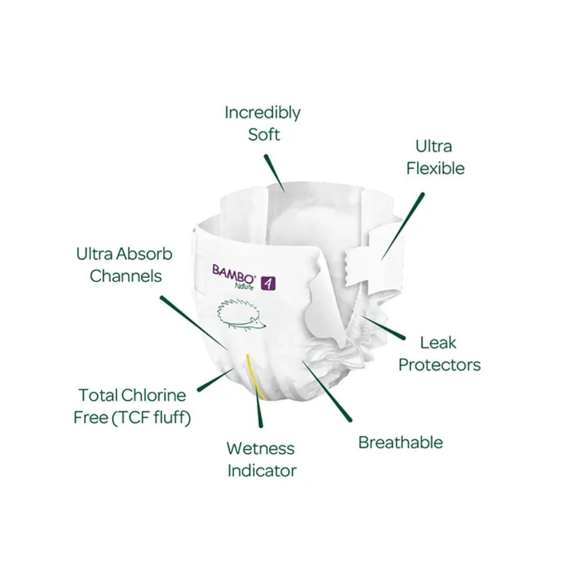 Bambo Nature Diapers Tape (L), 48Pcs  Tall Pack - (pack of 3) Bambo Nature