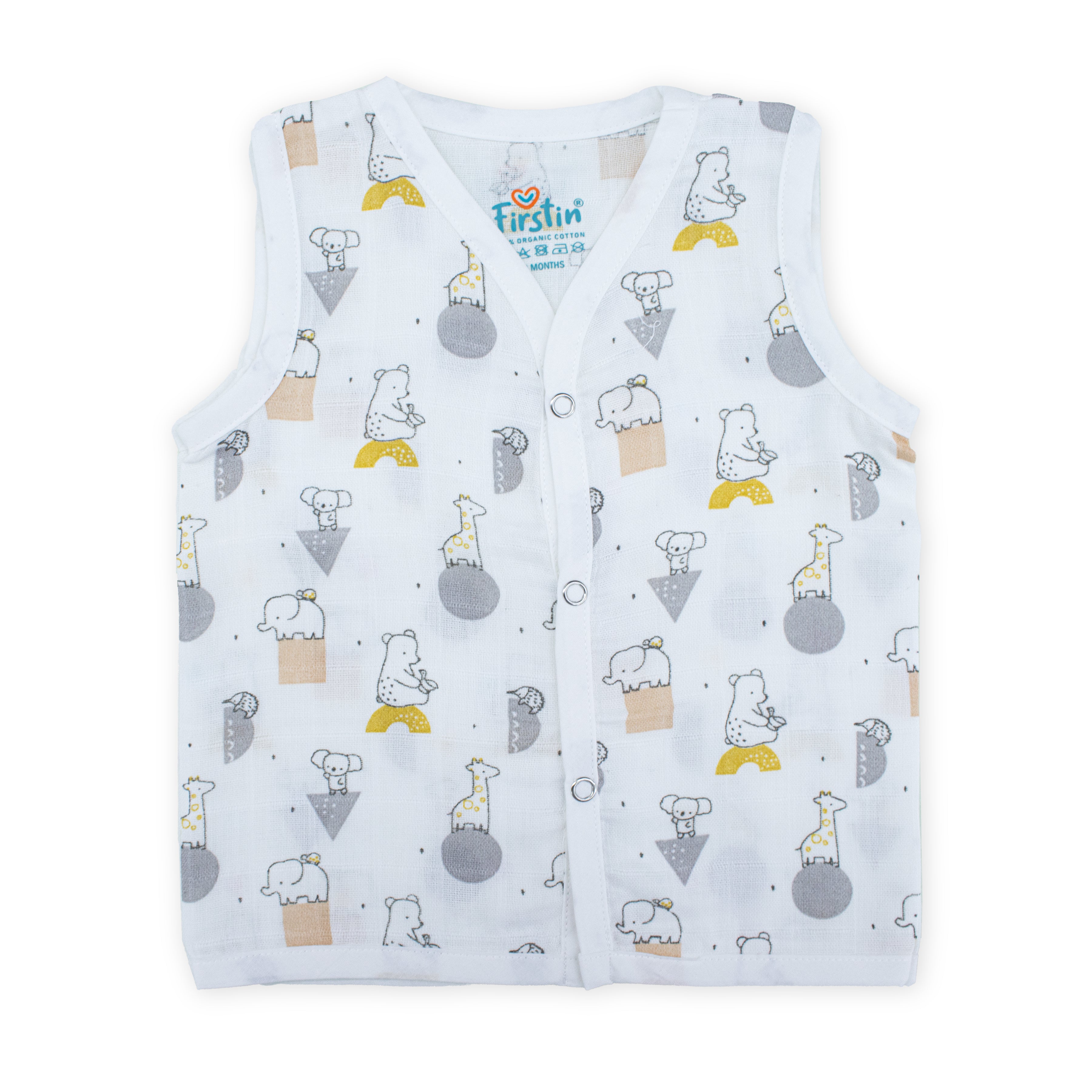 Muslin Button Type Jablas | Muslin Front Button Top For Babies