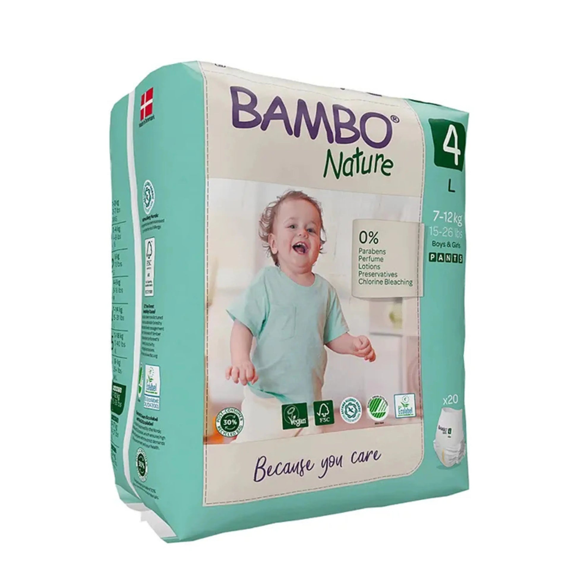 Bambo Nature Monthly Box - Skin Friendly Pant Style Diapers (size - 4) - Large ( Pack Of 6 ) Bambo Nature
