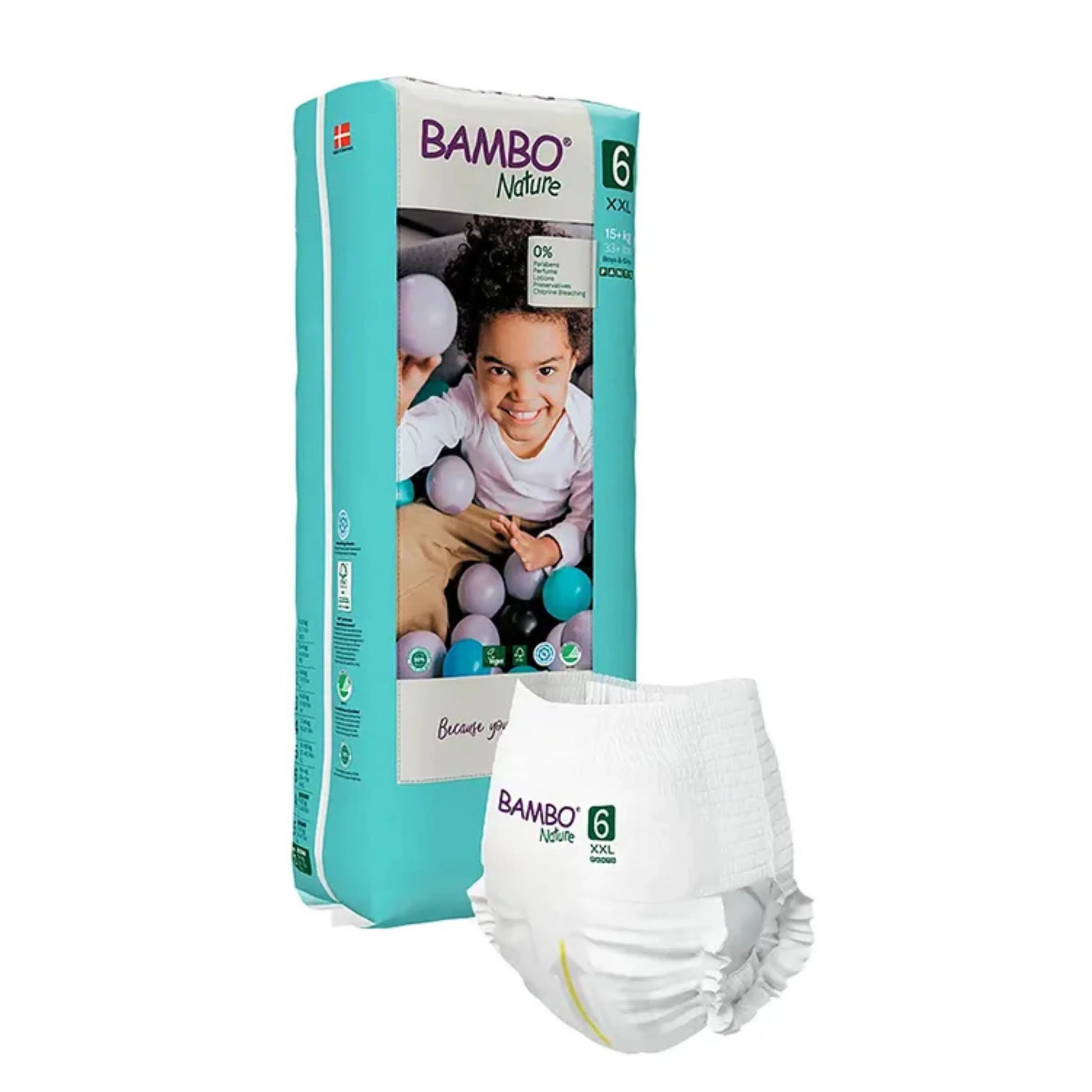 Bambo Nature Premium Baby Pant Diapers XXL (Size 6) (15+ Kgs) Bambo Nature