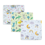 Organic 100% Cotton Baby Muslin Swaddle Cloth | Ultra-Soft & Breathable | 110×110 cm | Newborn–12 Months | Pack of 3