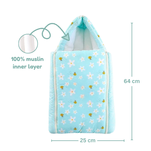 100% Organic Muslin Baby Carry Bed | Baby Muslin Carry Nest | Baby Carrier