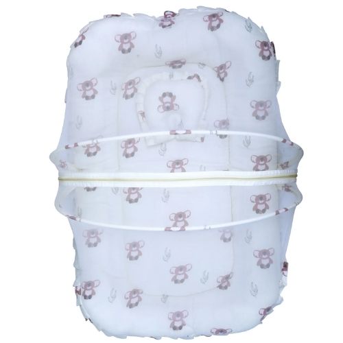 Premium Baby Bedding Set with Mosquito Net | 100% Insect Protection, Zip Closure & Baby Pillow