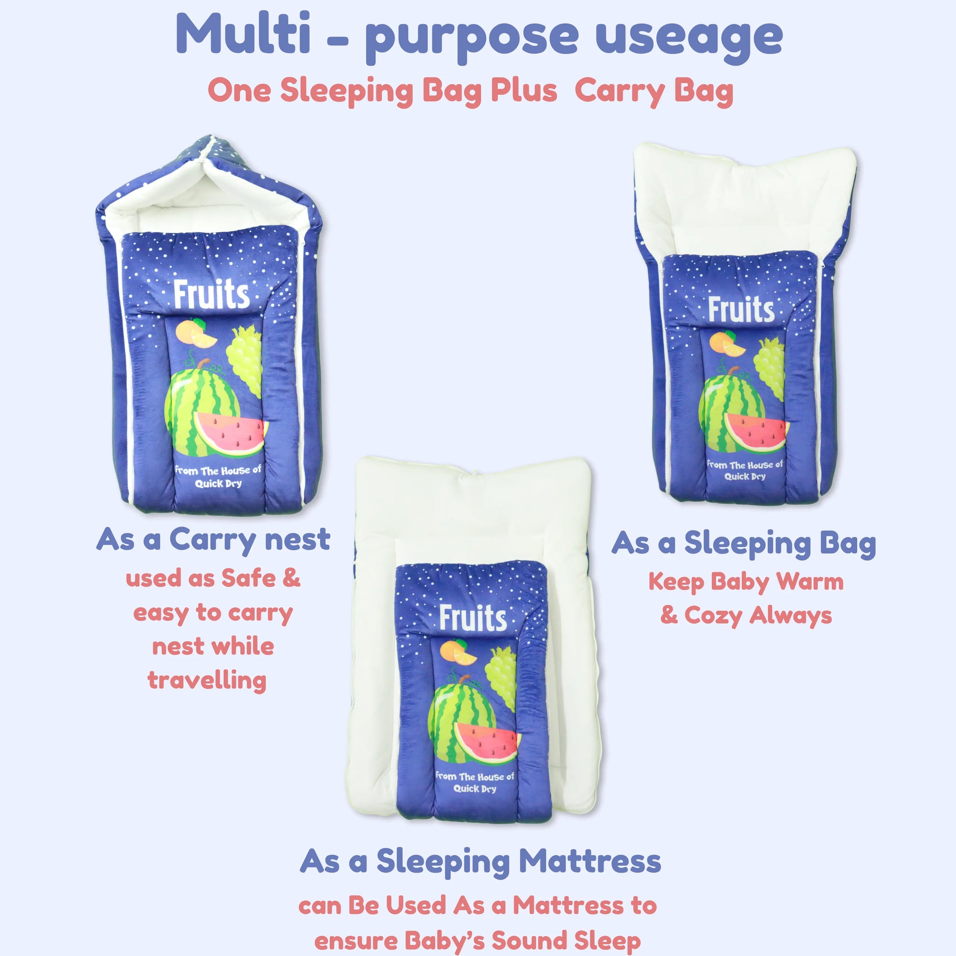 Cotton Baby Carry Bed | Baby Carry Nest | Baby Carrier babee D