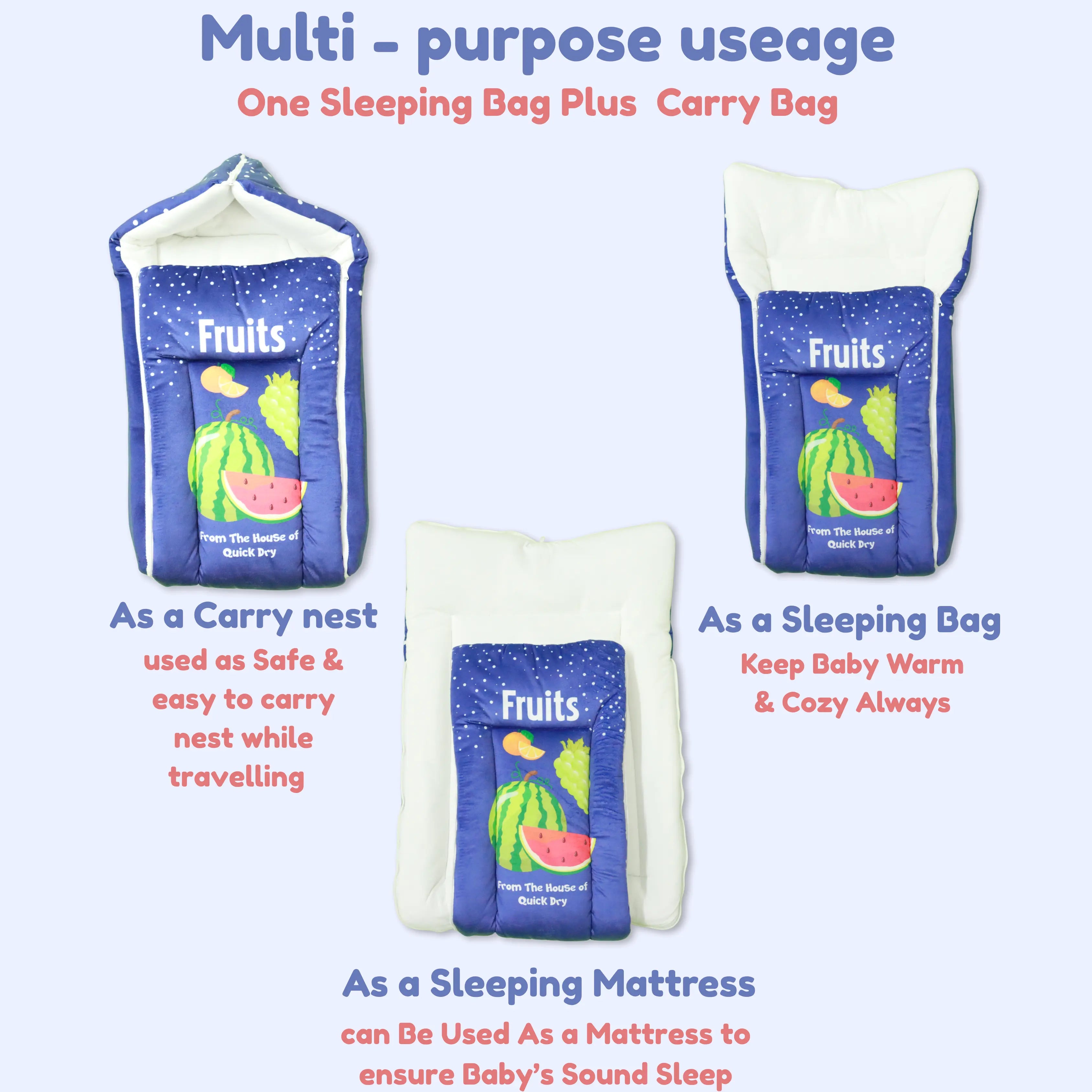 Cotton Baby Carry Bed | Baby Carry Nest | Baby Carrier babee D