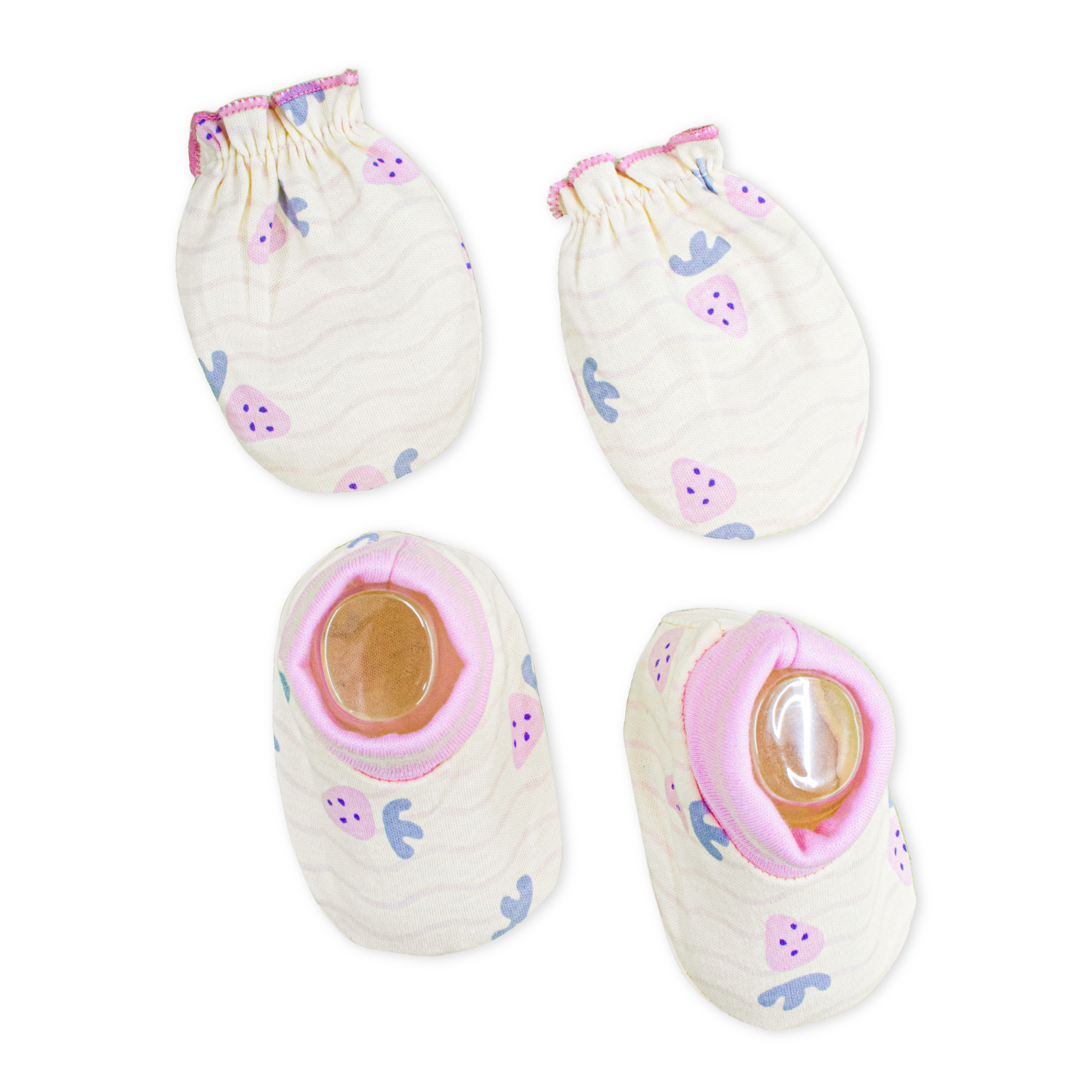 Baby Booties and Mittens Set | Soft Cotton Booties & Scratch Mittens for Newborns | Comfortable Baby Essentials