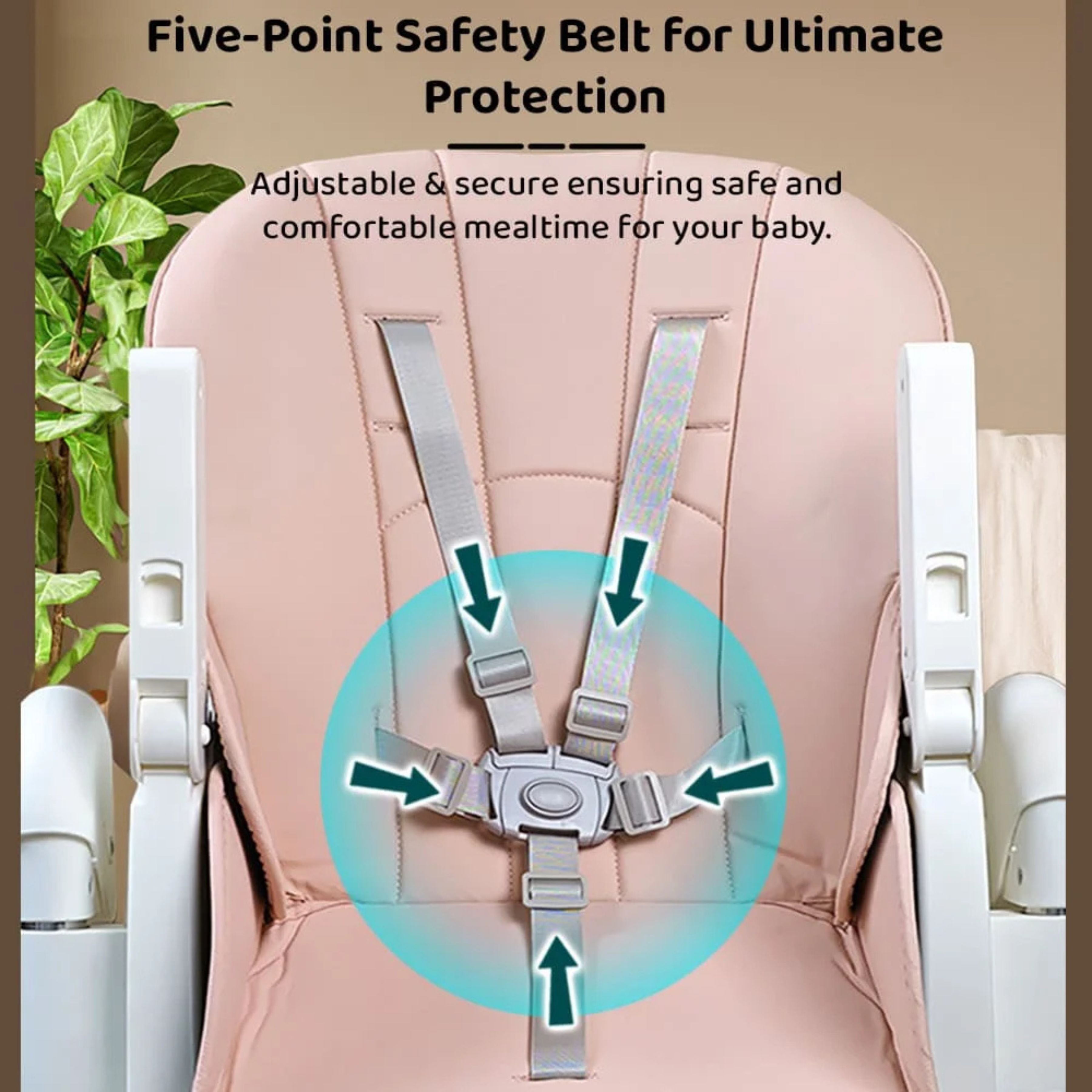 Galaxy Star Baby High Chair for Kids | Adjustable Feeding Chair with Safety Belt & Dining Tray