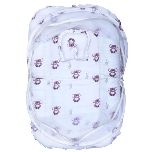 Premium Baby Bedding Set with Mosquito Net | 100% Insect Protection, Zip Closure & Baby Pillow