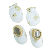 Baby Booties and Mittens Set | Soft Cotton Booties & Scratch Mittens for Newborns | Comfortable Baby Essentials