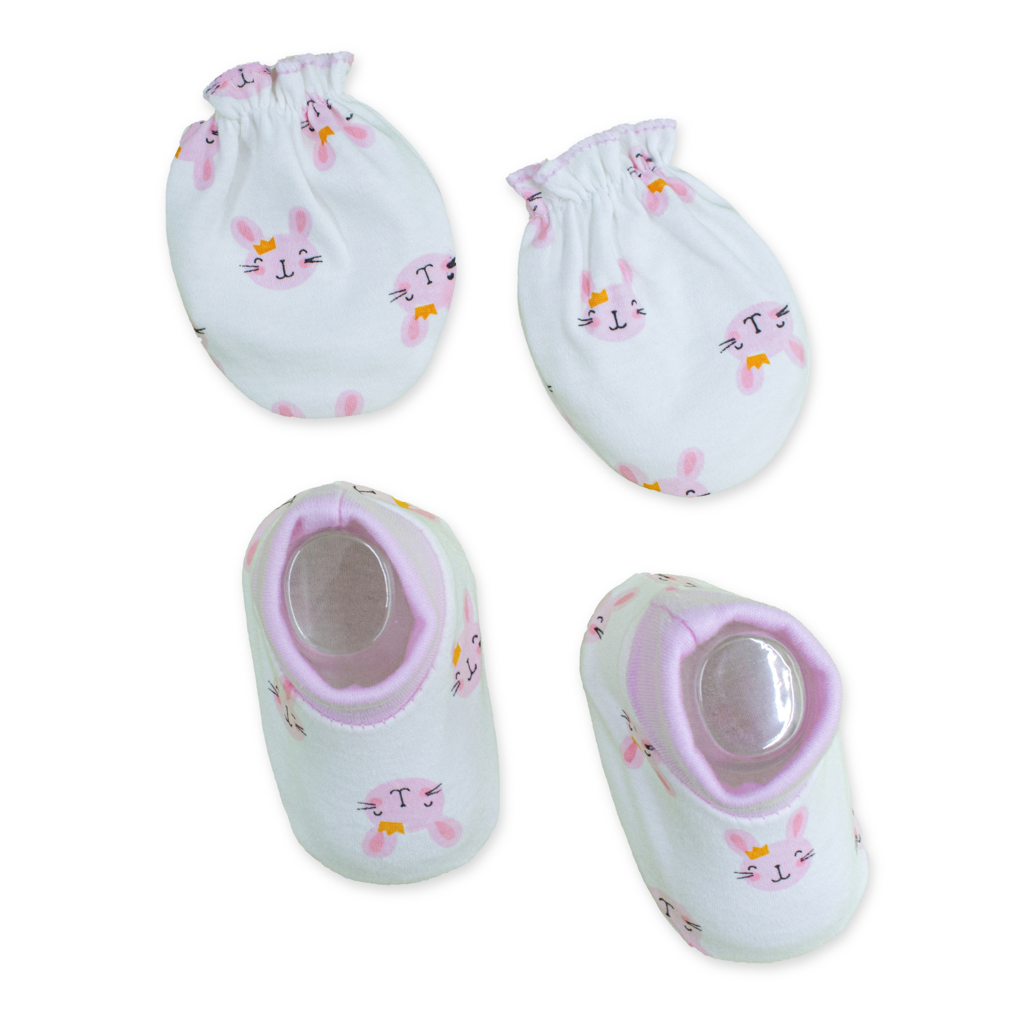 Baby Booties and Mittens Set | Soft Cotton Booties & Scratch Mittens for Newborns | Comfortable Baby Essentials