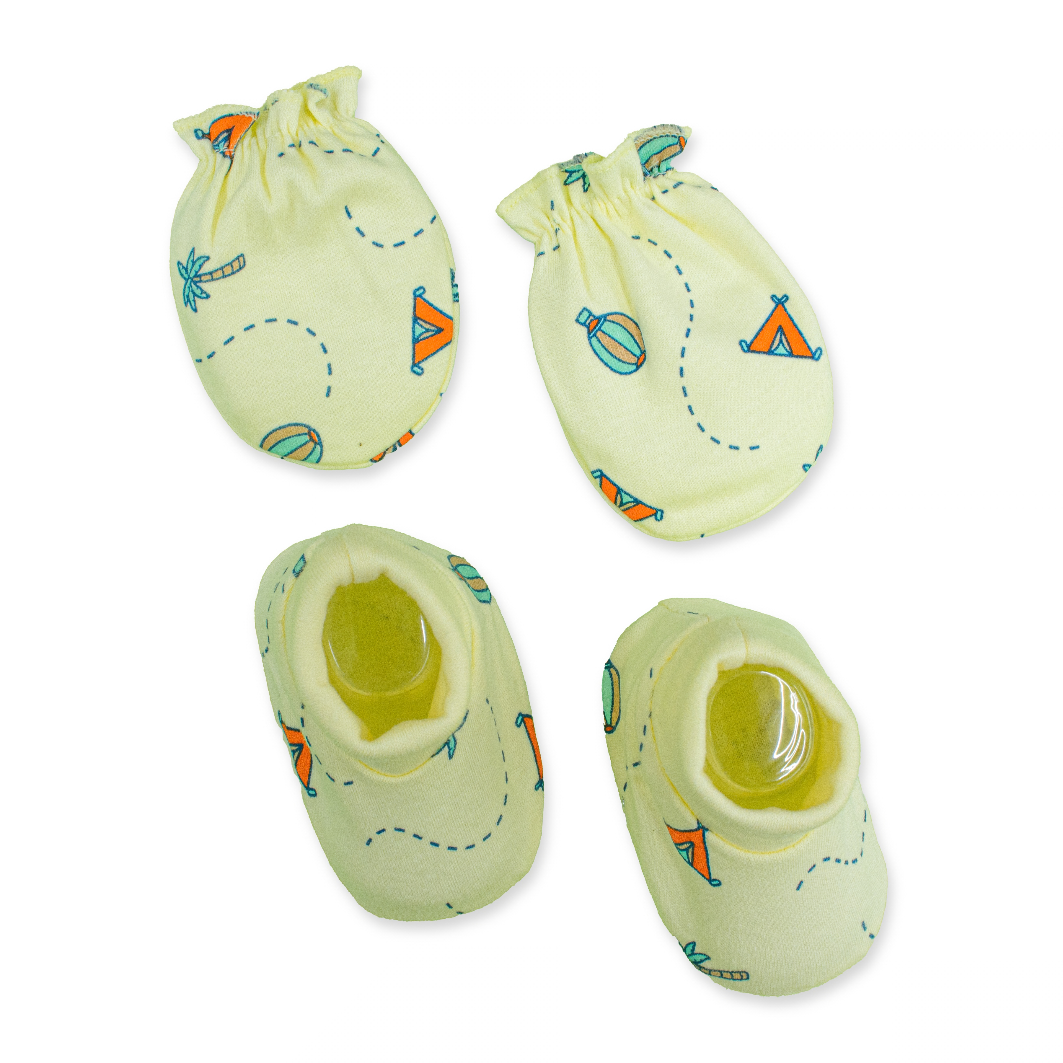 Baby Booties and Mittens Set | Soft Cotton Booties & Scratch Mittens for Newborns | Comfortable Baby Essentials