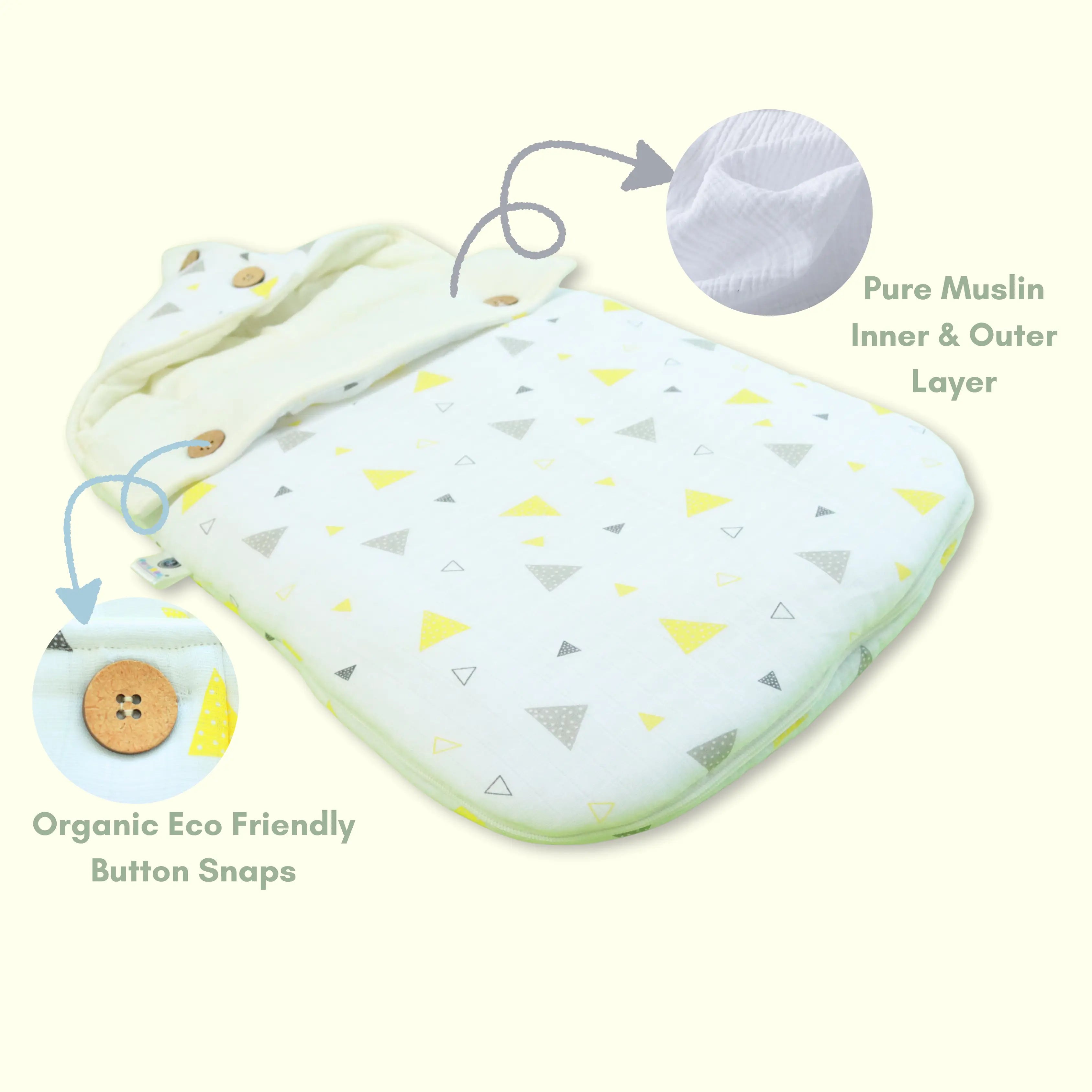 100% Organic Muslin Baby Carry Bed | Baby Muslin Carry Nest | Kangaroo Wrap | Baby Carrier babee D