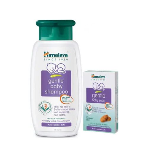 Himalaya Gentle Baby Shampoo 200ml + Gentle Baby Soap 75g | Mild & Safe Baby Care Combo (Pack of 2)