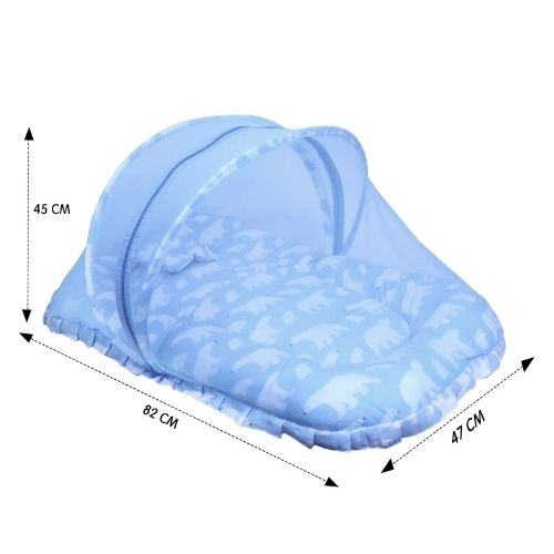 Premium Baby Bedding Set with Mosquito Net | 100% Insect Protection, Zip Closure & Baby Pillow