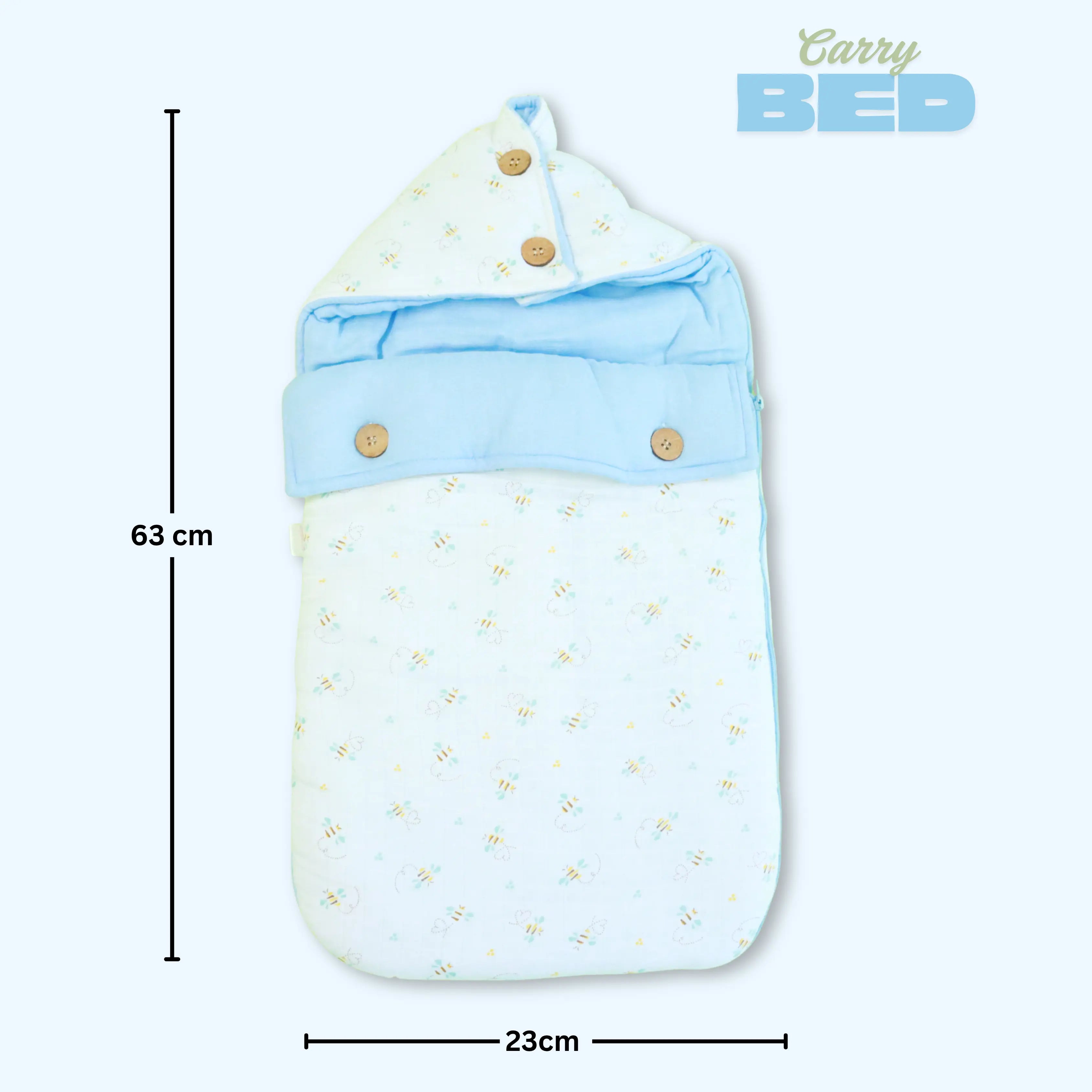100% Organic Muslin Baby Carry Bed | Baby Muslin Carry Nest | Kangaroo Wrap | Baby Carrier babee D
