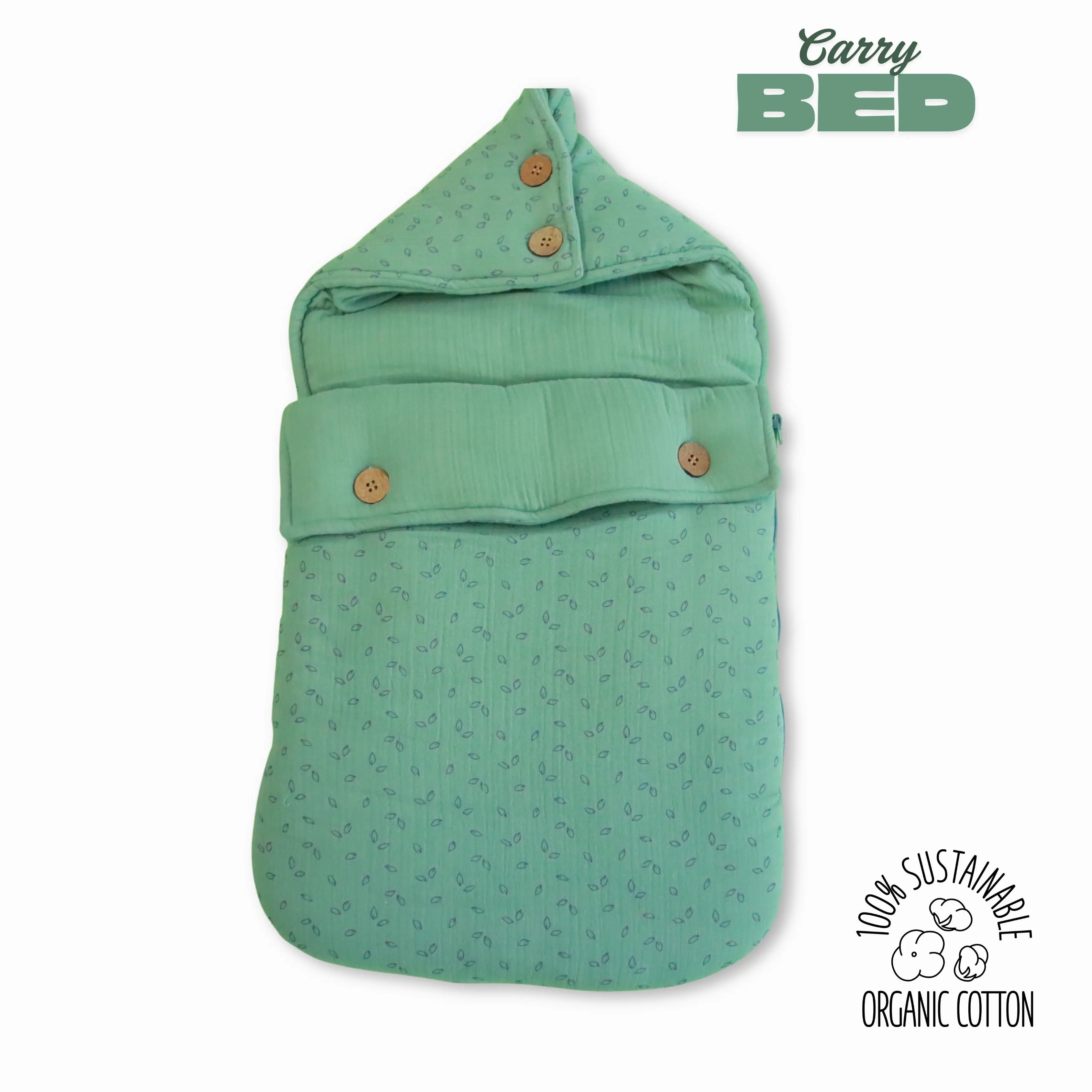 100% Organic Muslin Baby Carry Bed | Baby Muslin Carry Nest | Kangaroo Wrap | Baby Carrier babee D