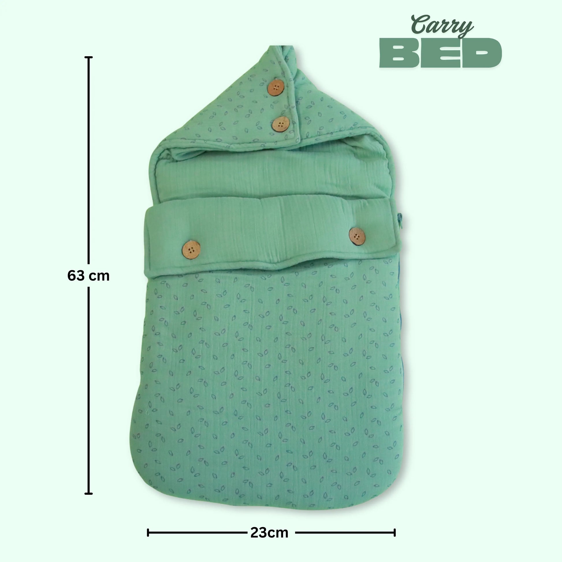 100% Organic Muslin Baby Carry Bed | Baby Muslin Carry Nest | Kangaroo Wrap | Baby Carrier babee D