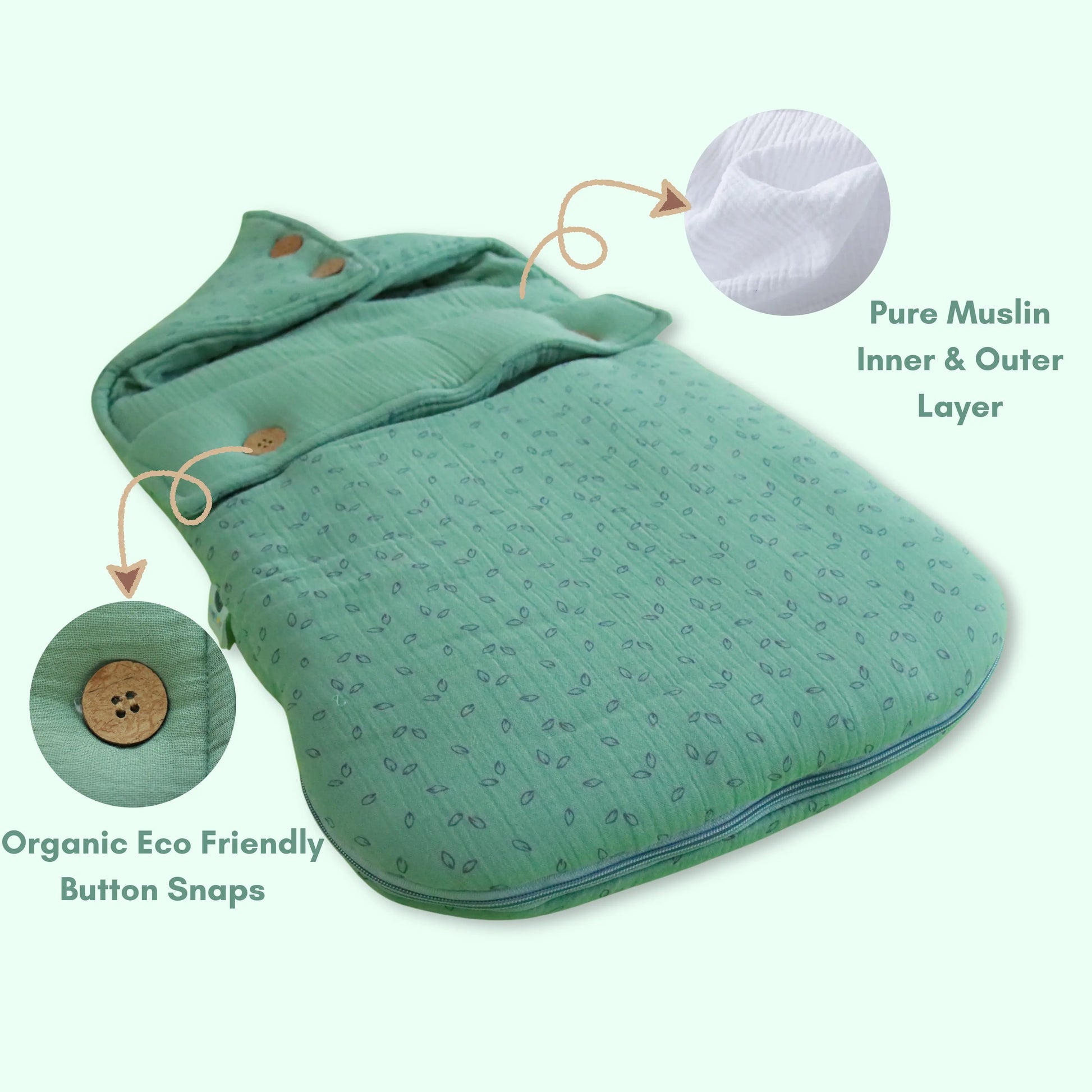 100% Organic Muslin Baby Carry Bed | Baby Muslin Carry Nest | Kangaroo Wrap | Baby Carrier babee D