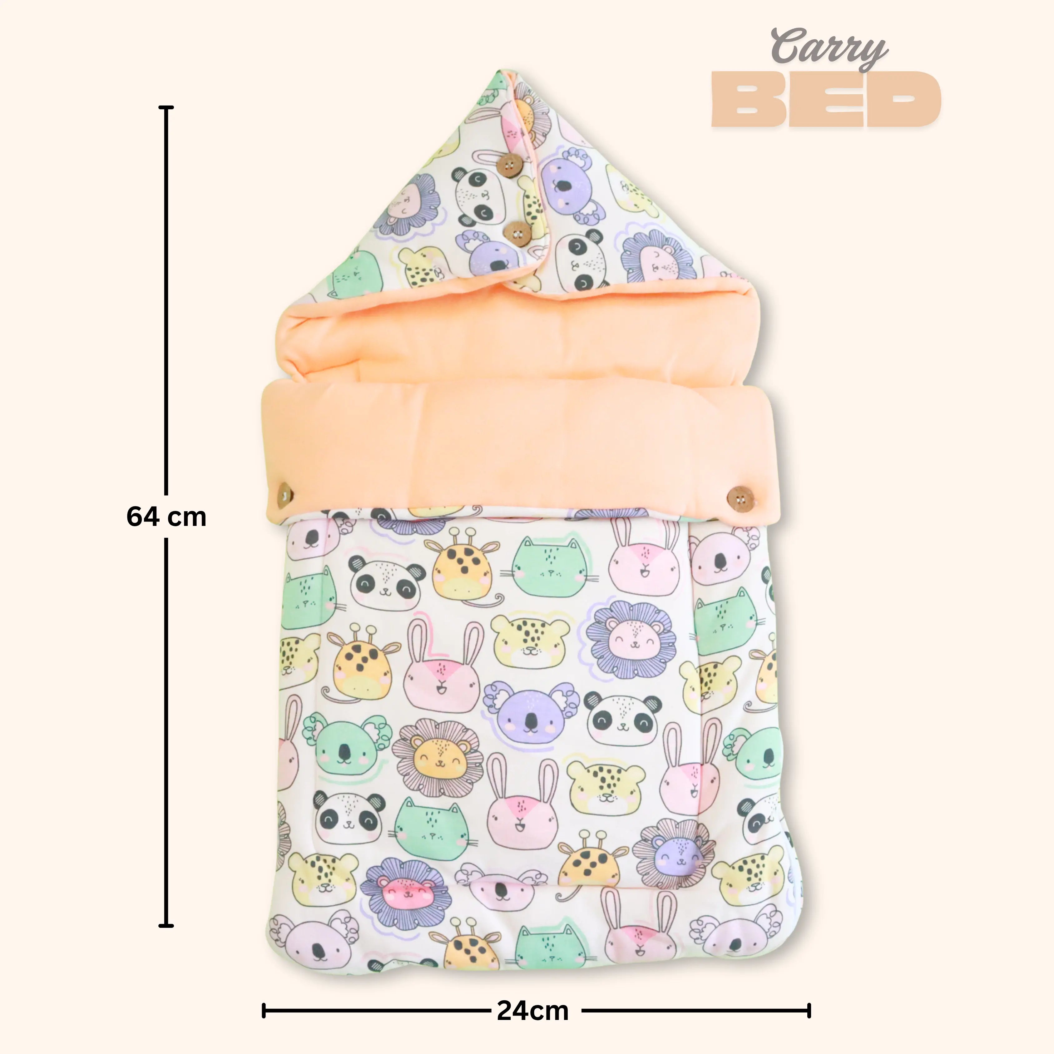 Pure Cotton Baby Carry Bed | Baby Carry Nest | Kangaroo Wrap | Baby Carrier babee D