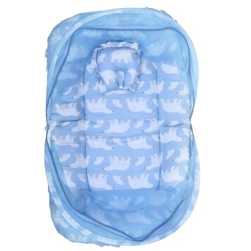 Premium Baby Bedding Set with Mosquito Net | 100% Insect Protection, Zip Closure & Baby Pillow