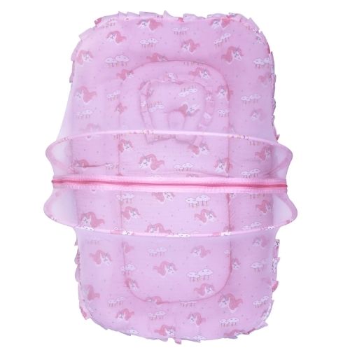 Premium Baby Bedding Set with Mosquito Net | 100% Insect Protection, Zip Closure & Baby Pillow