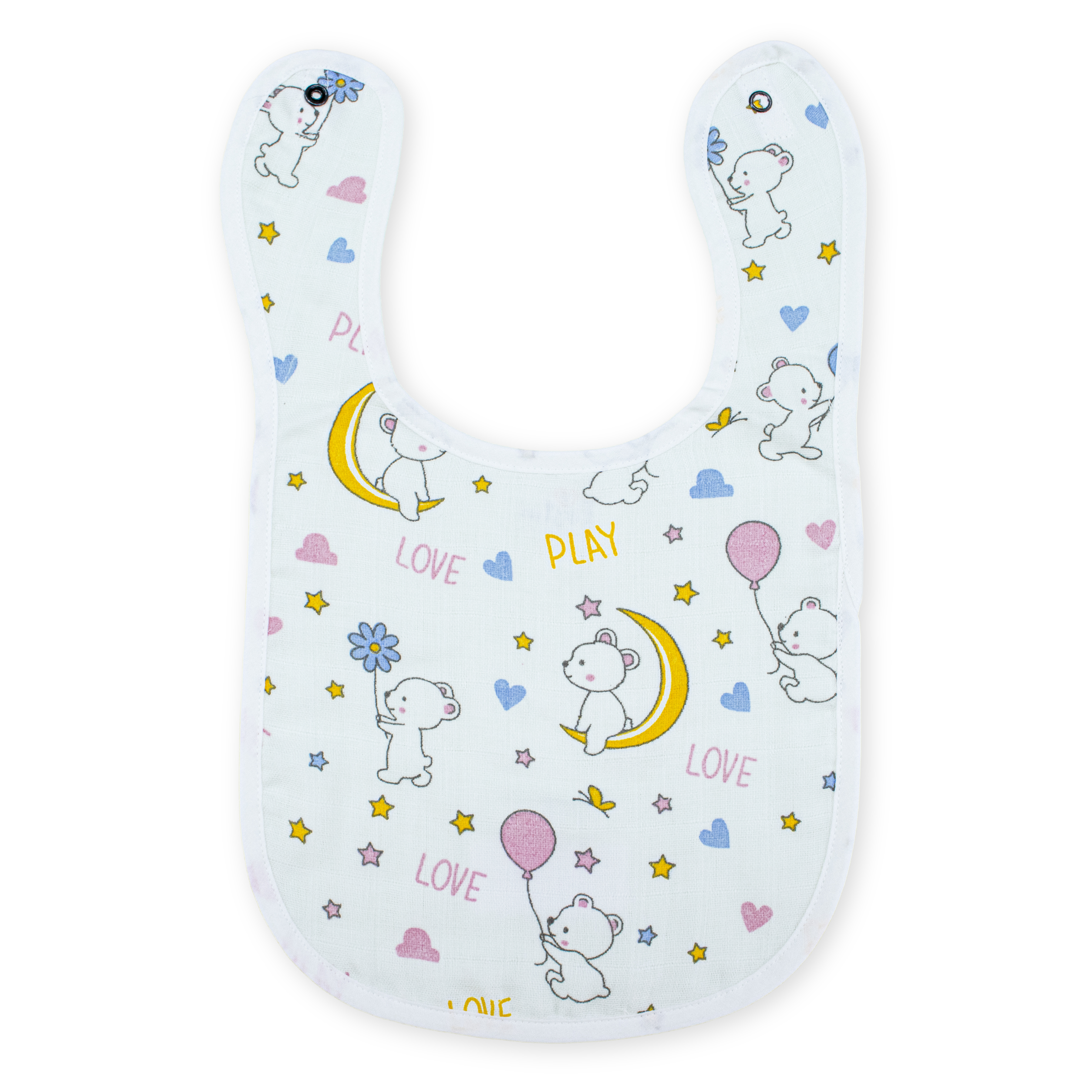 Baby Bibs | Soft Muslin Feeding Bib for Newborns & Infants | Absorbent & Comfortable Baby Feeding Essential