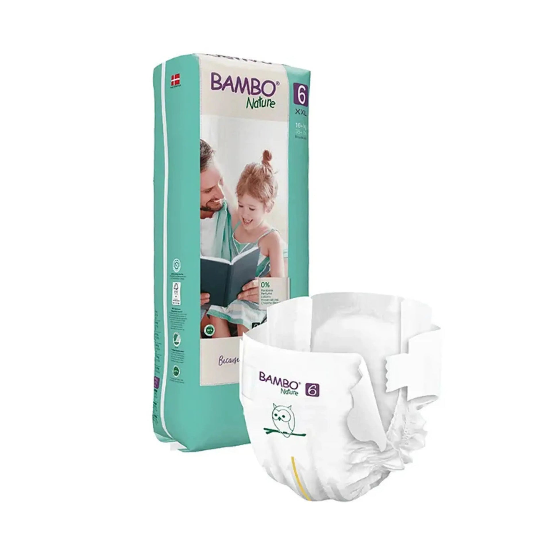 Bambo Nature Diapers Tape (XXL), 40Pcs  Tall Pack - (pack of 3) Bambo Nature