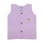 Muslin Button Type Jablas for Babies | 4 Layer Muslin Front Button Baby Top