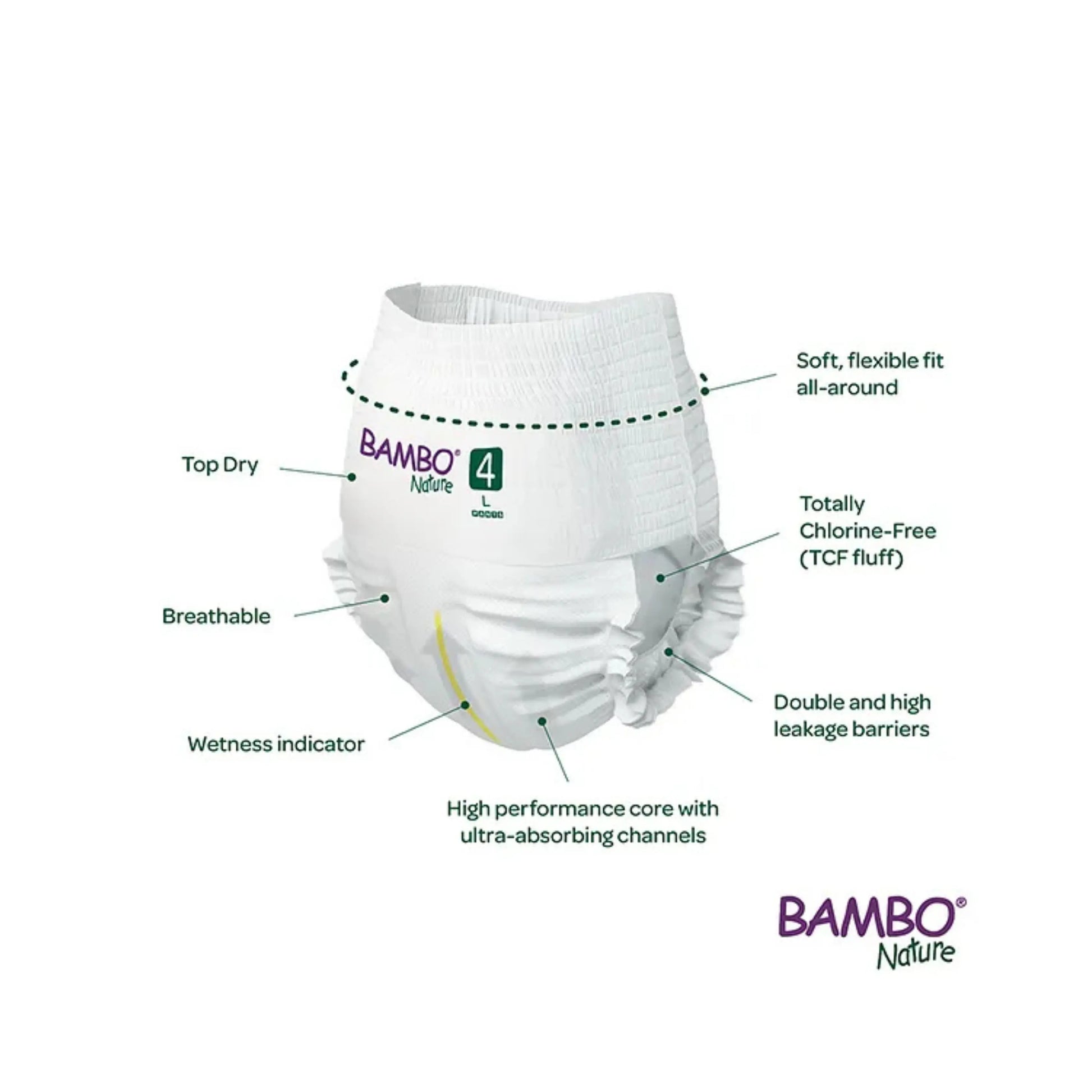 Bambo Nature Diapers Pant Style (L), 40Pcs  Tall Pack - (pack of 3) Bambo Nature