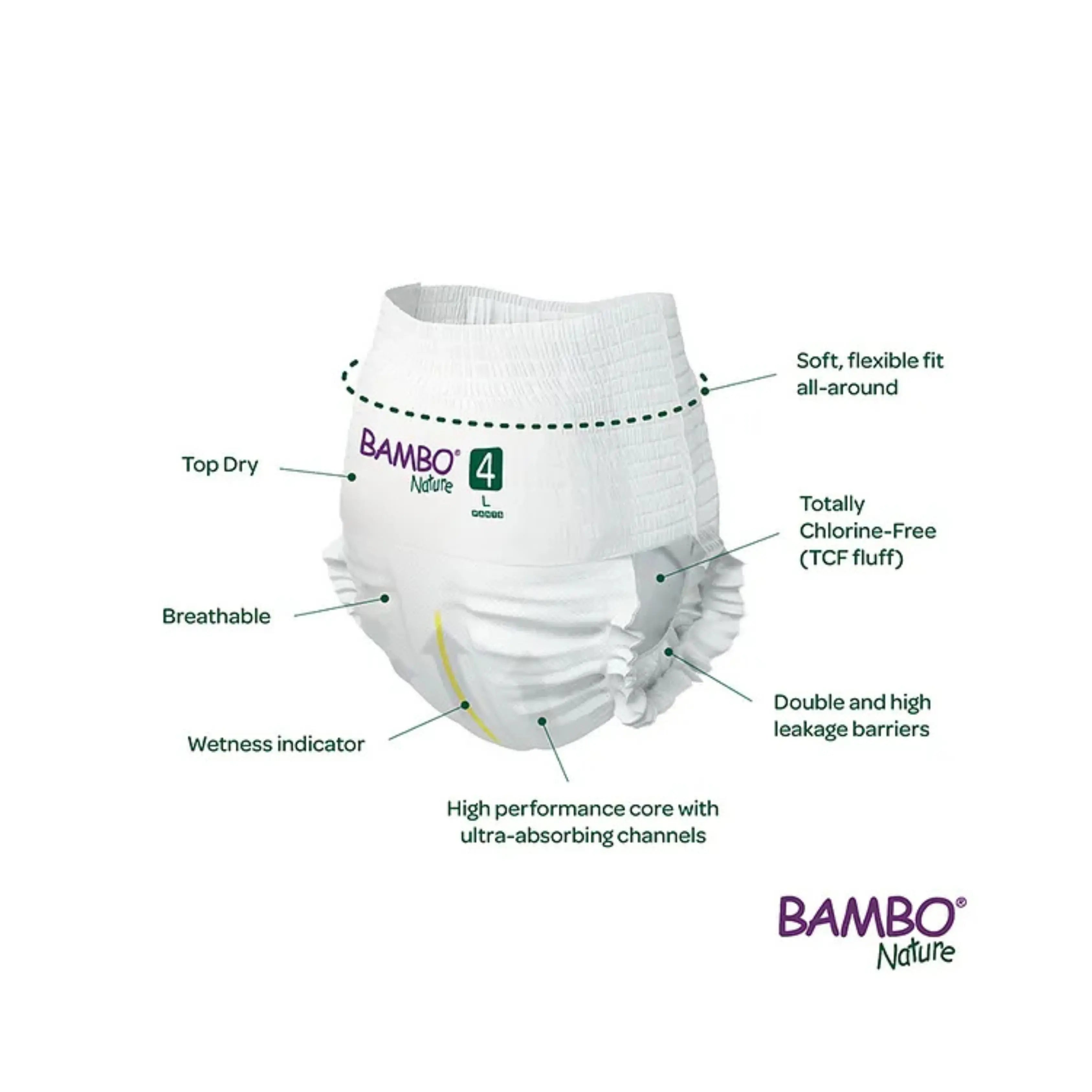 Bambo Nature Diapers Pant Style (L), 40Pcs  Tall Pack - (pack of 3) Bambo Nature