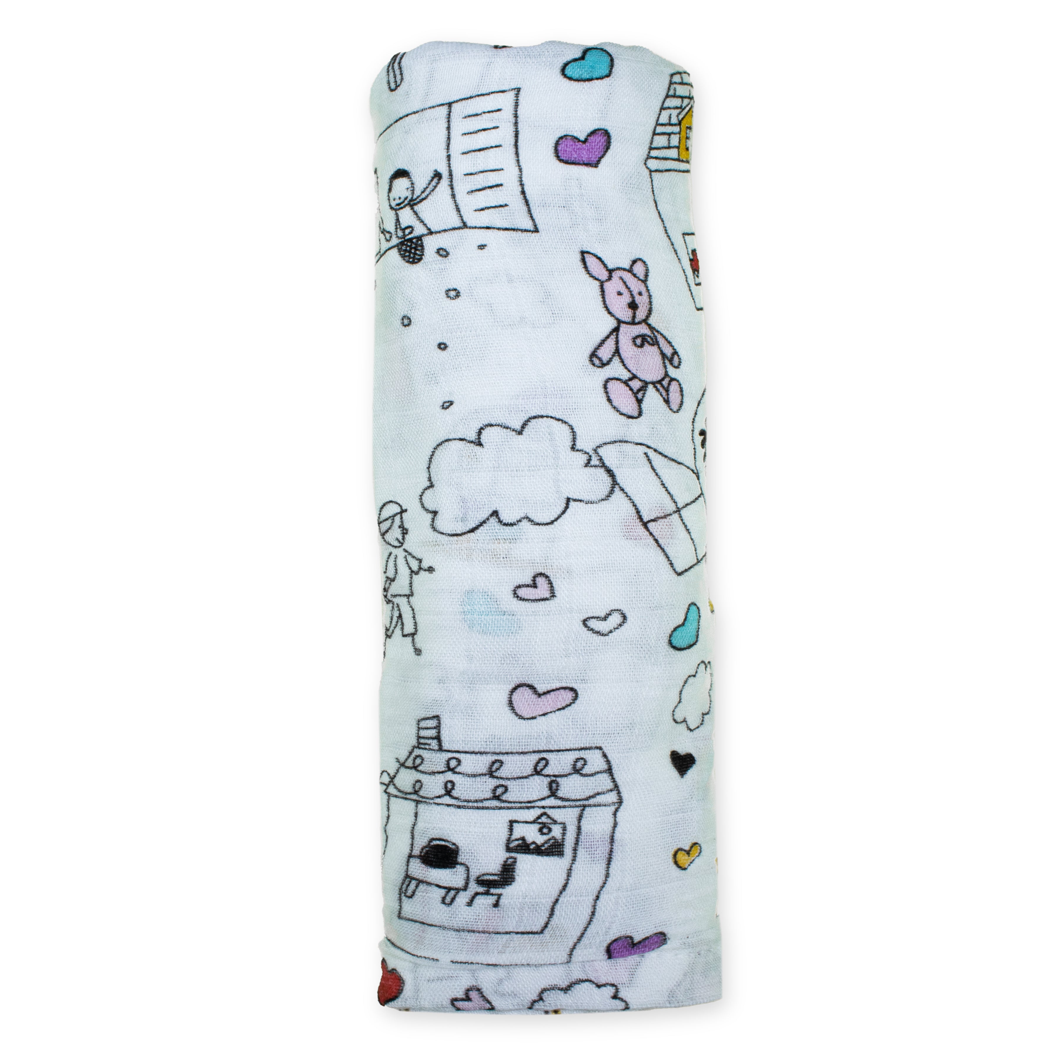 Organic 100% Cotton Baby Muslin Swaddle Cloth | Ultra-Soft & Breathable | 110×110 cm | Newborn–12 Months | Pack of 1