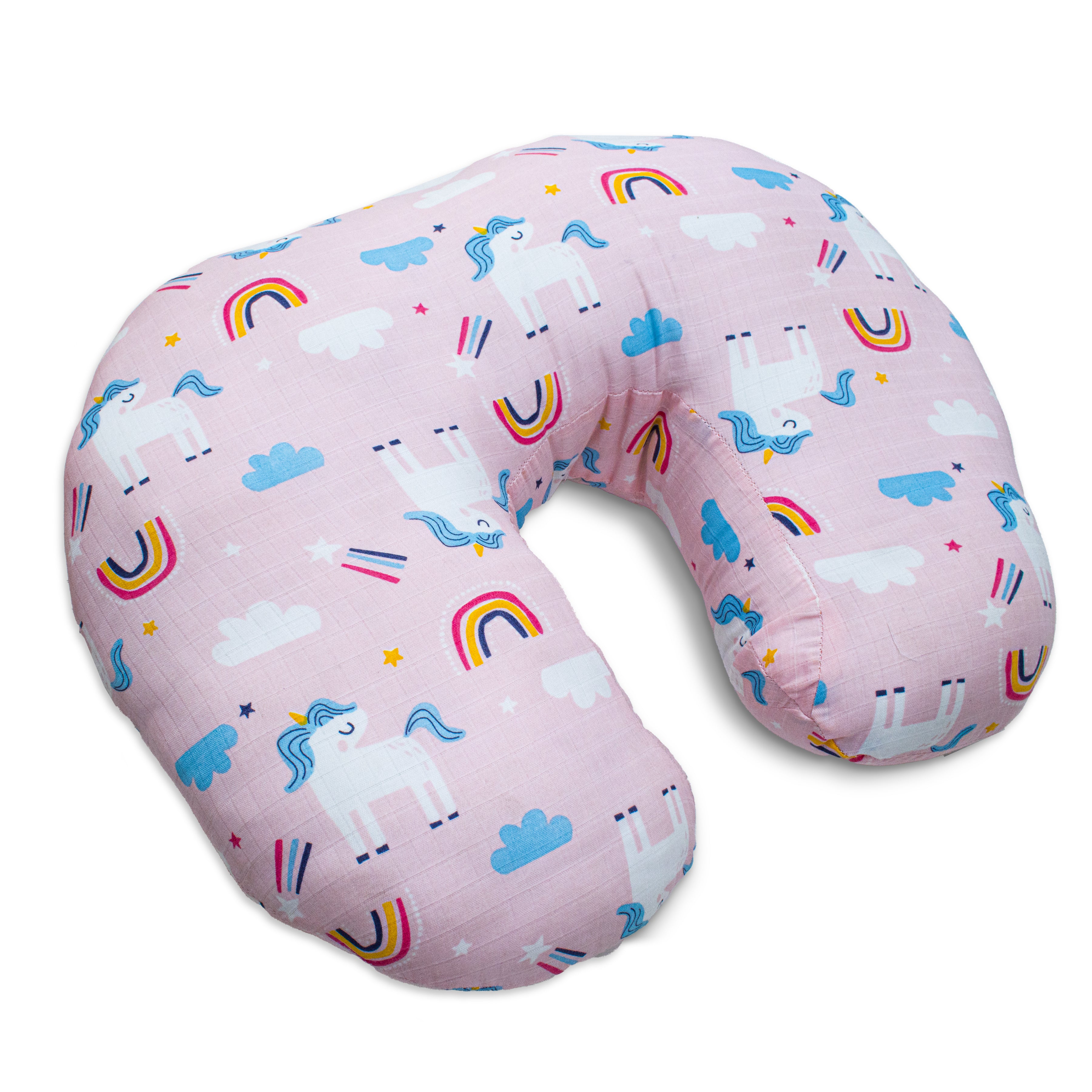 Nursing Pillow for Moms Comfy U-Shape with Handy Pocket Washable Cotton Cover, Zippers, No Foul Smell | Smart Fit for Feeding, Holding and Bonding