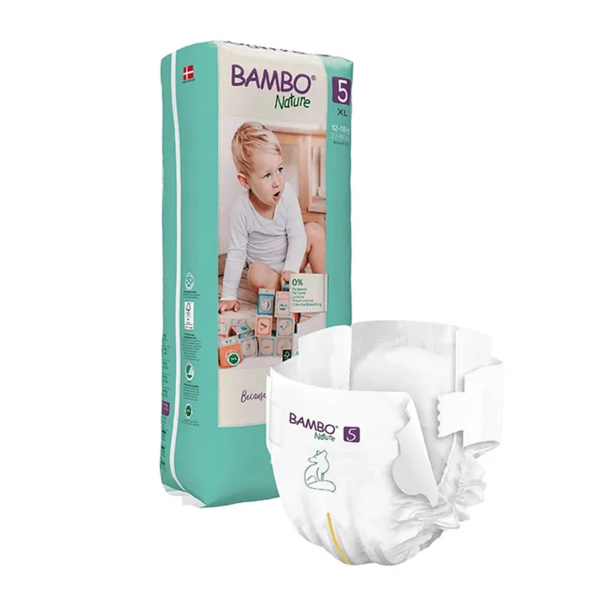 Bambo Nature Diapers Tape (XL), 44Pcs  Tall Pack - (pack of 3) Bambo Nature