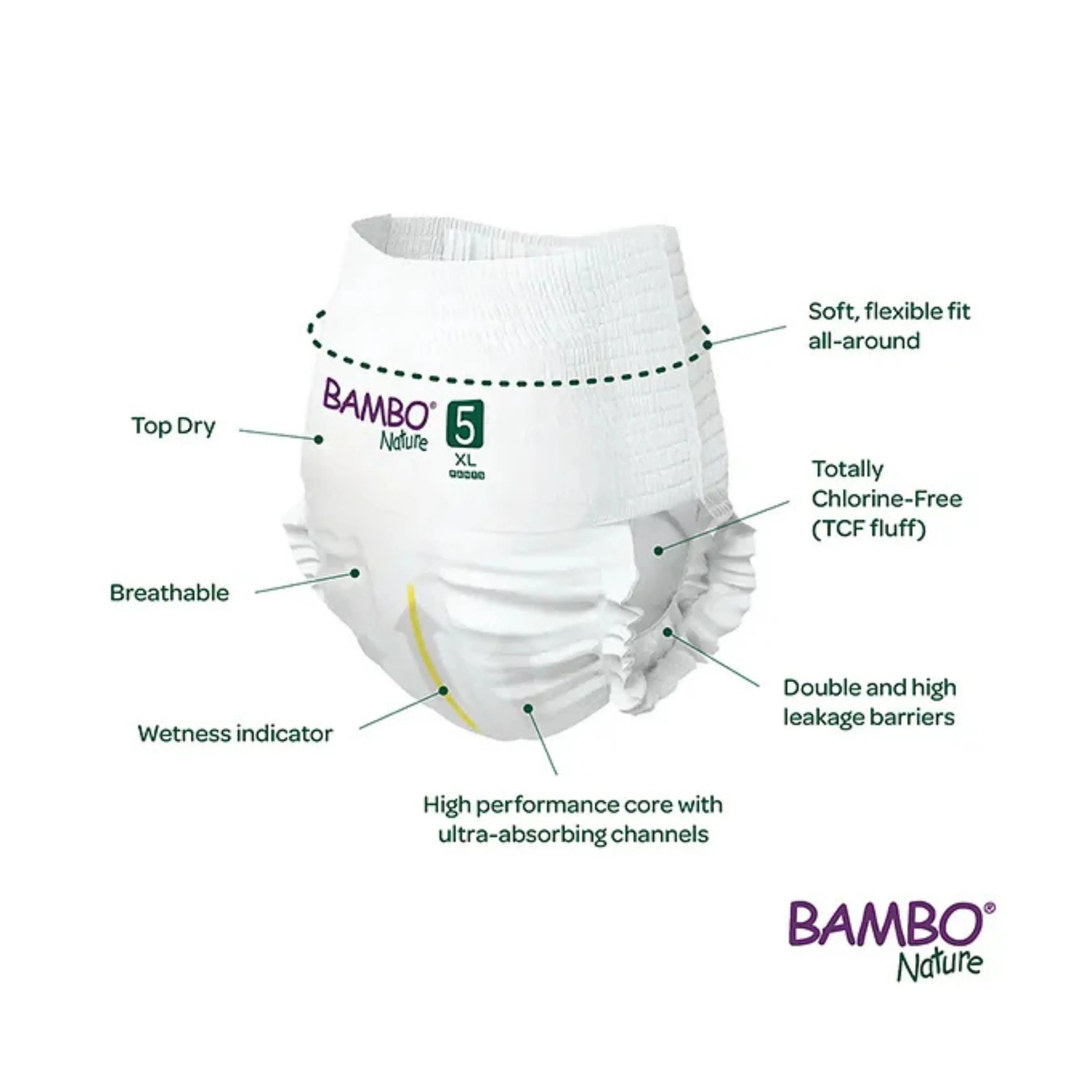 Bambo Nature Diapers Pant Style (XL), 38Pcs  Tall Pack - (pack of 3) Bambo Nature