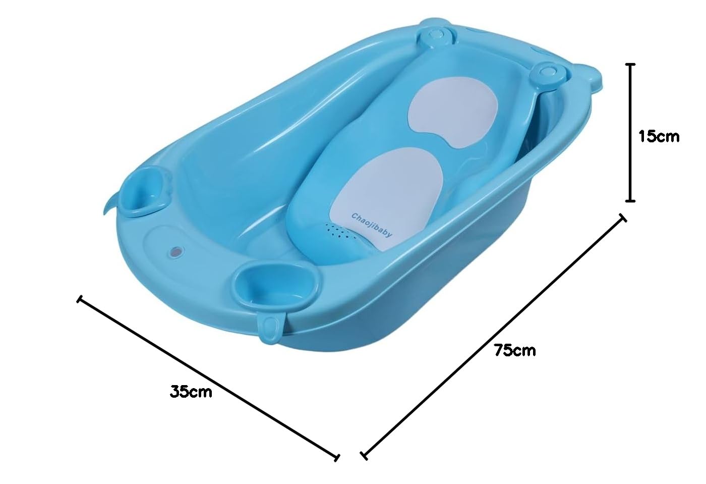 Apple Baby Splash with Seat Sling Baby Bath Tub for Kids, Toddlers 0-3 Years Anti-Slip Kids Bathtub - Blue
