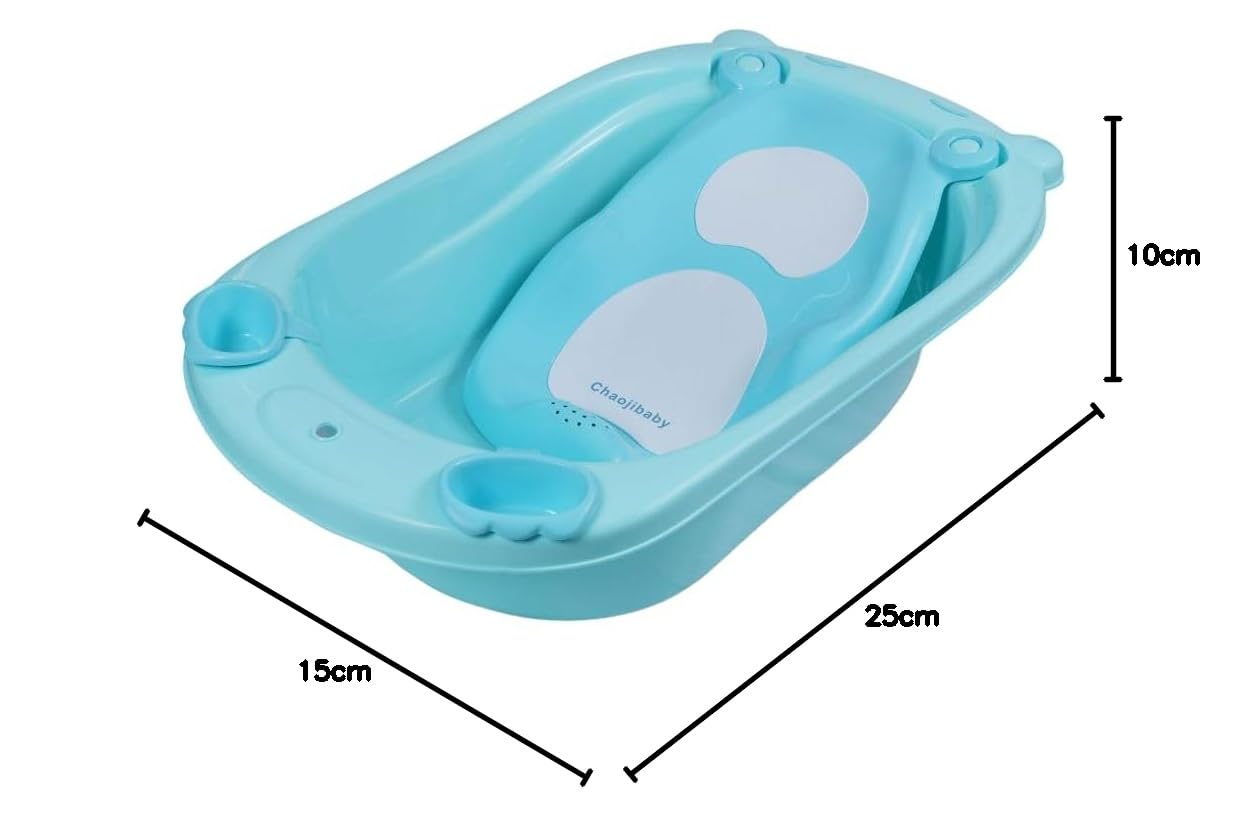 Apple Baby Splash Green Baby Bathtub with Seat Sling for Kids, Toddlers 0-3 Years