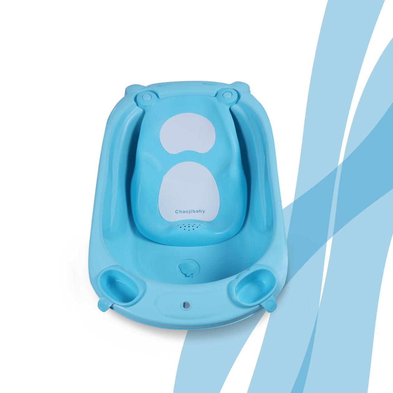Apple Baby Splash with Seat Sling Baby Bath Tub for Kids, Toddlers 0-3 Years Anti-Slip Kids Bathtub - Blue