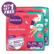 Evereve Ultra Absorbent Disposable Period Panties (XL-XXL) | Heavy Flow Leak-Proof Menstrual Underwear | 10 Pack