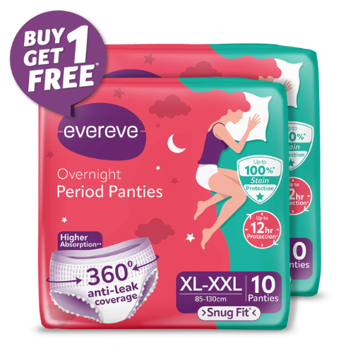 Evereve Ultra Absorbent Disposable Period Panties (XL-XXL) | Heavy Flow Leak-Proof Menstrual Underwear | 10 Pack
